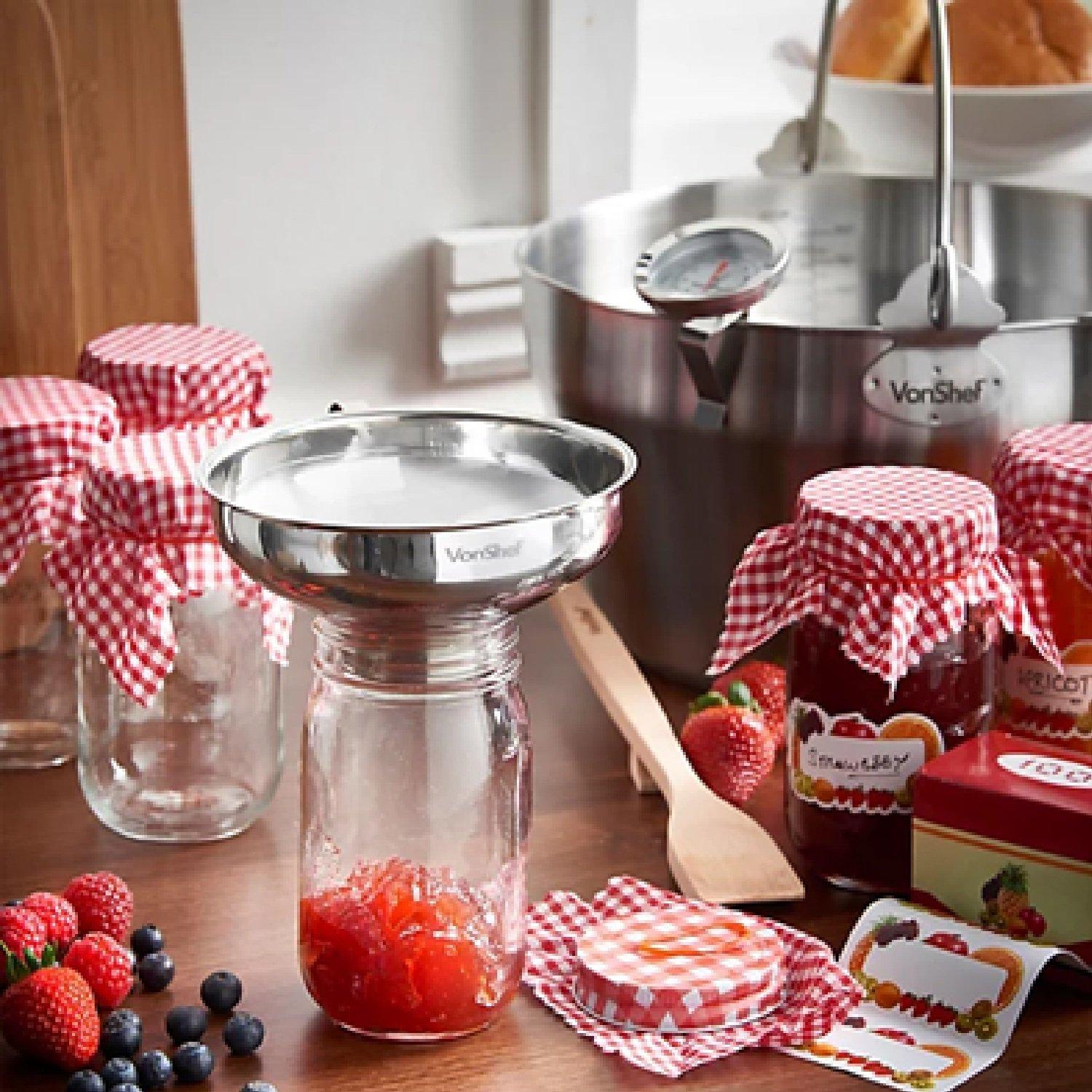 Silver - VonShef - 9L Maslin Pan & Jam Set - 2