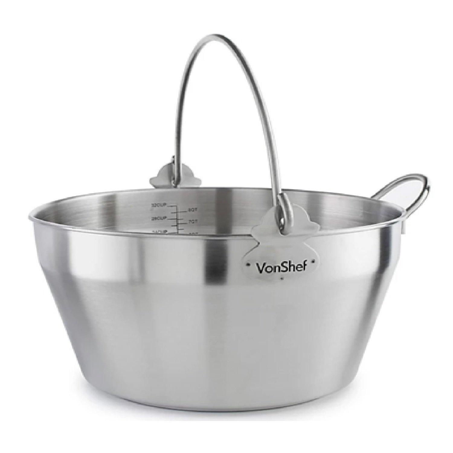 Silver - VonShef - 9L Maslin Pan & Jam Set - 3