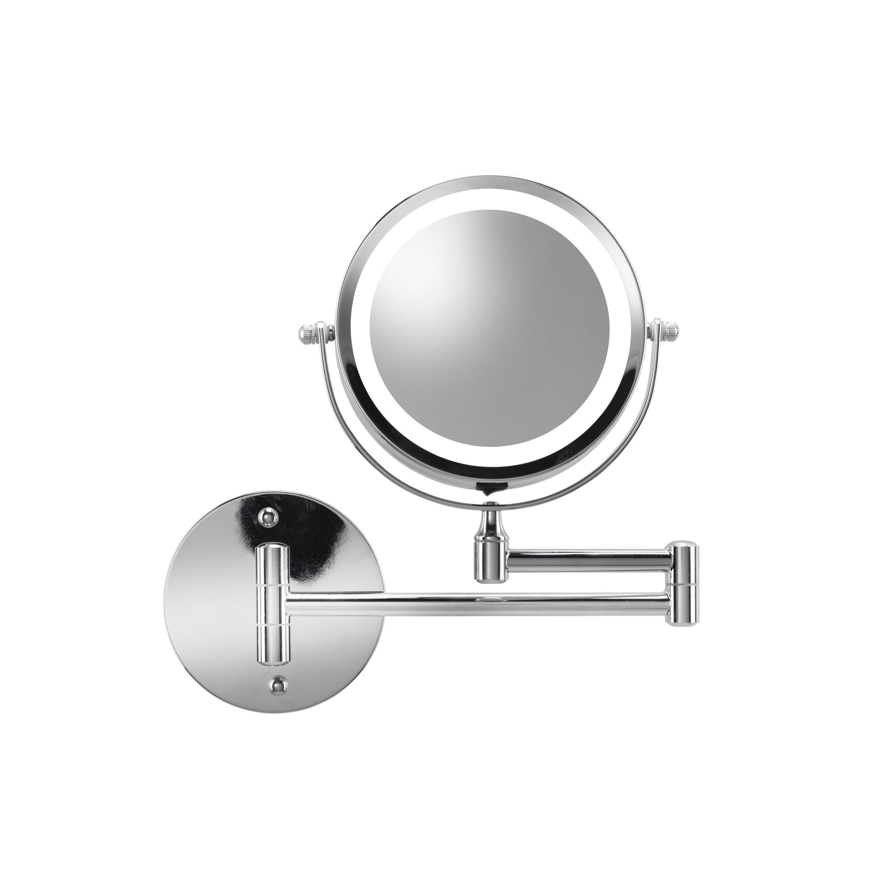 Chrome - Croydex - Wall Mounted Extendable LED Makeup Mirror - 2