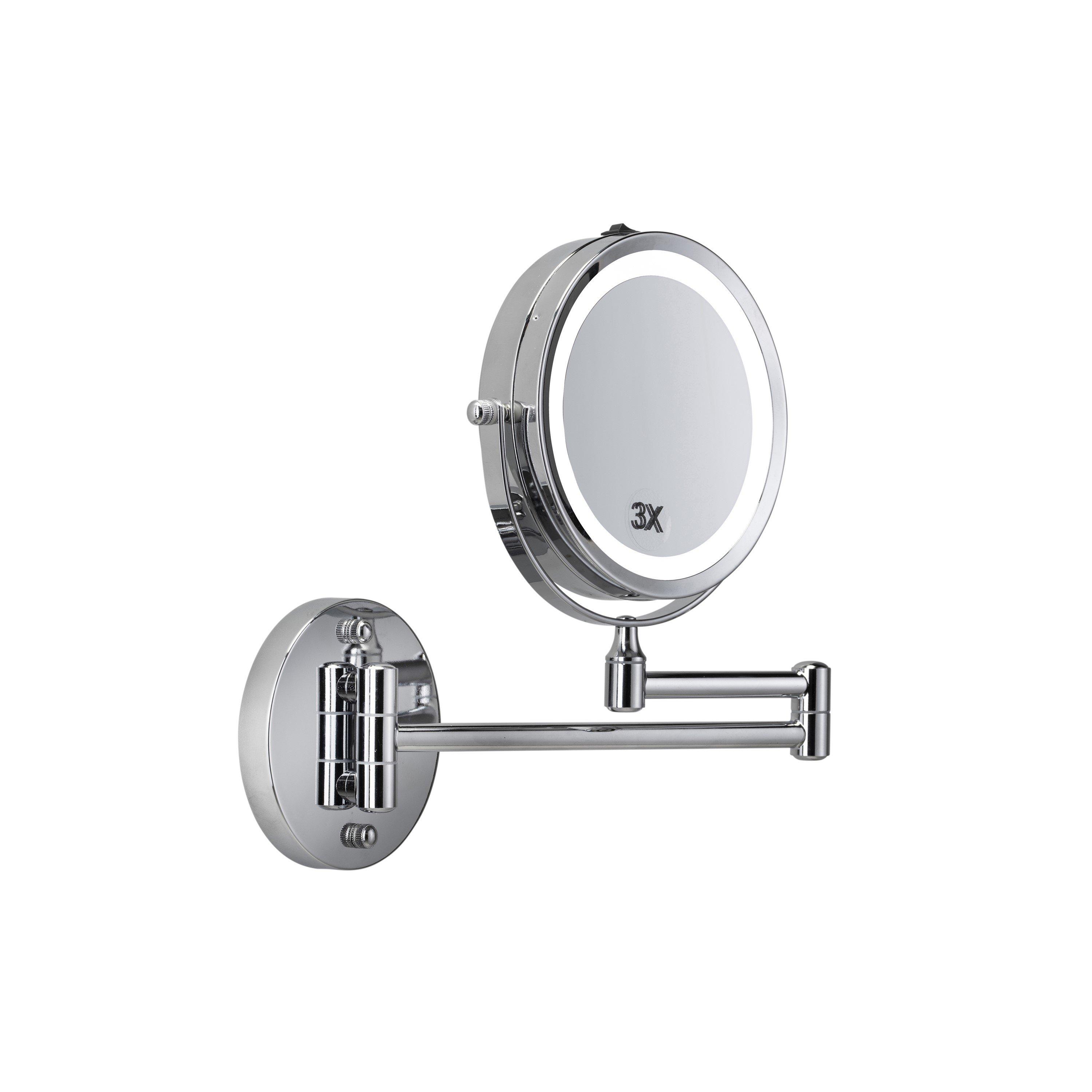 Chrome - Croydex - Wall Mounted Extendable LED Makeup Mirror - 4