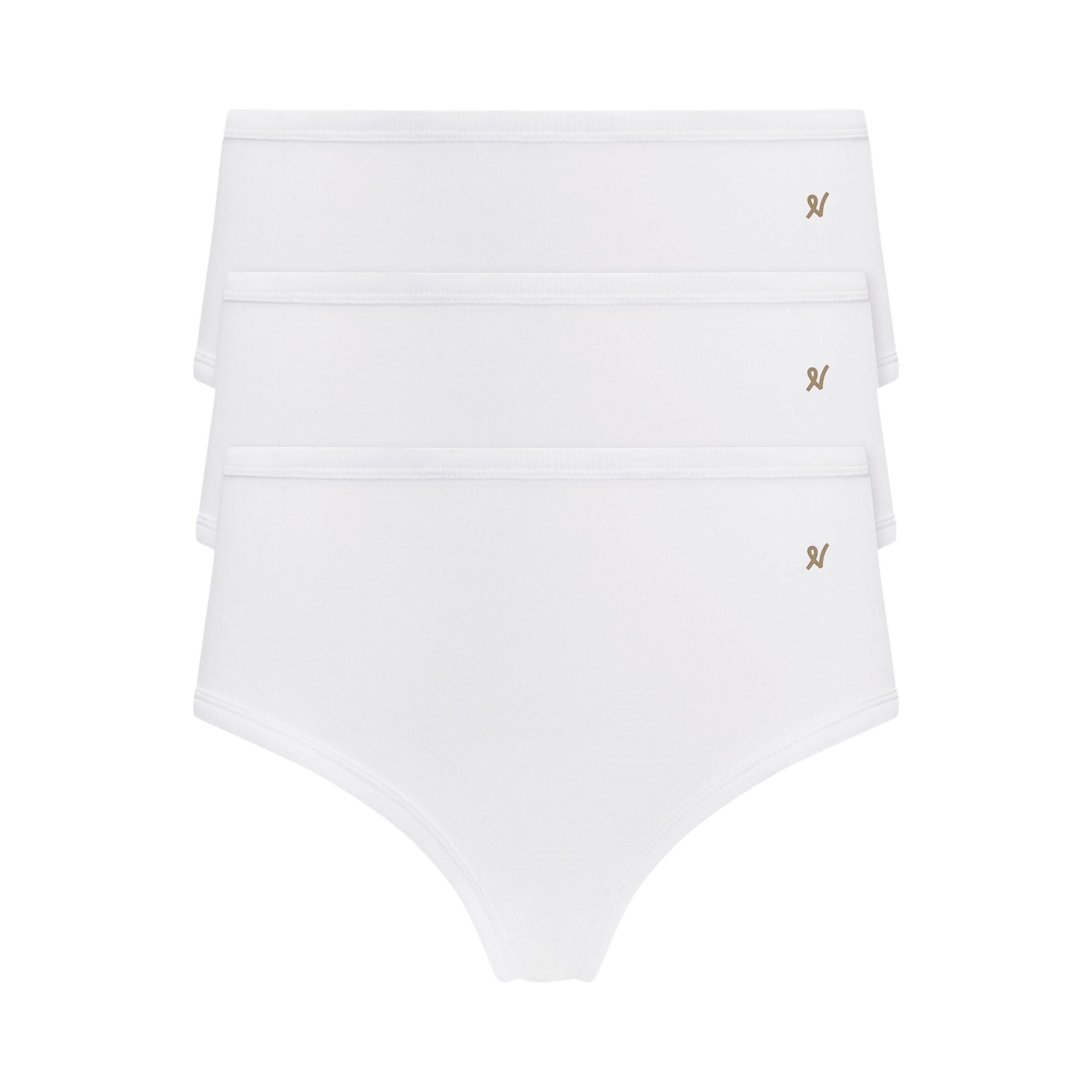 White - Nudea - THE MIDI BRIEF 3 PACK ORGANIC COTTON - 6