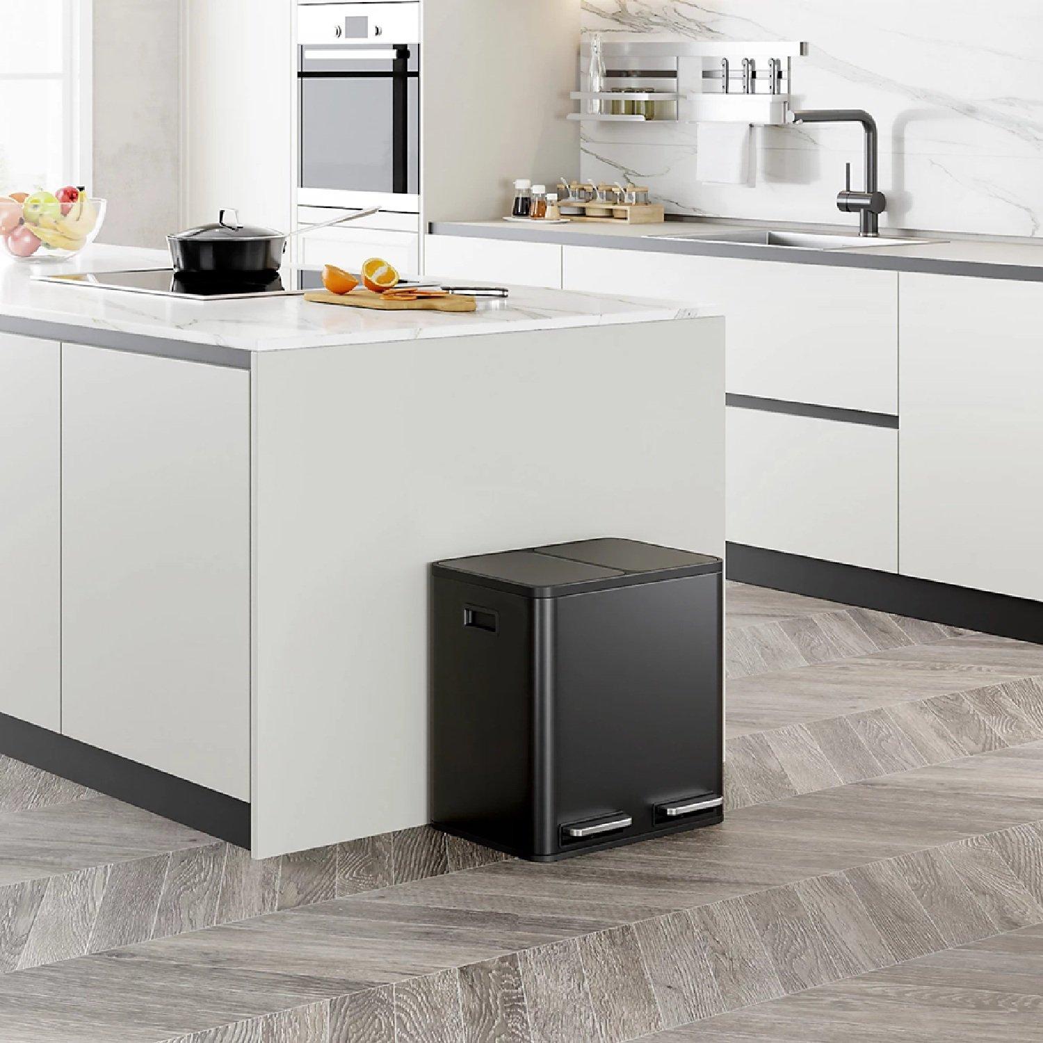 Black - VonHaus - Double Bin - 30L - 2