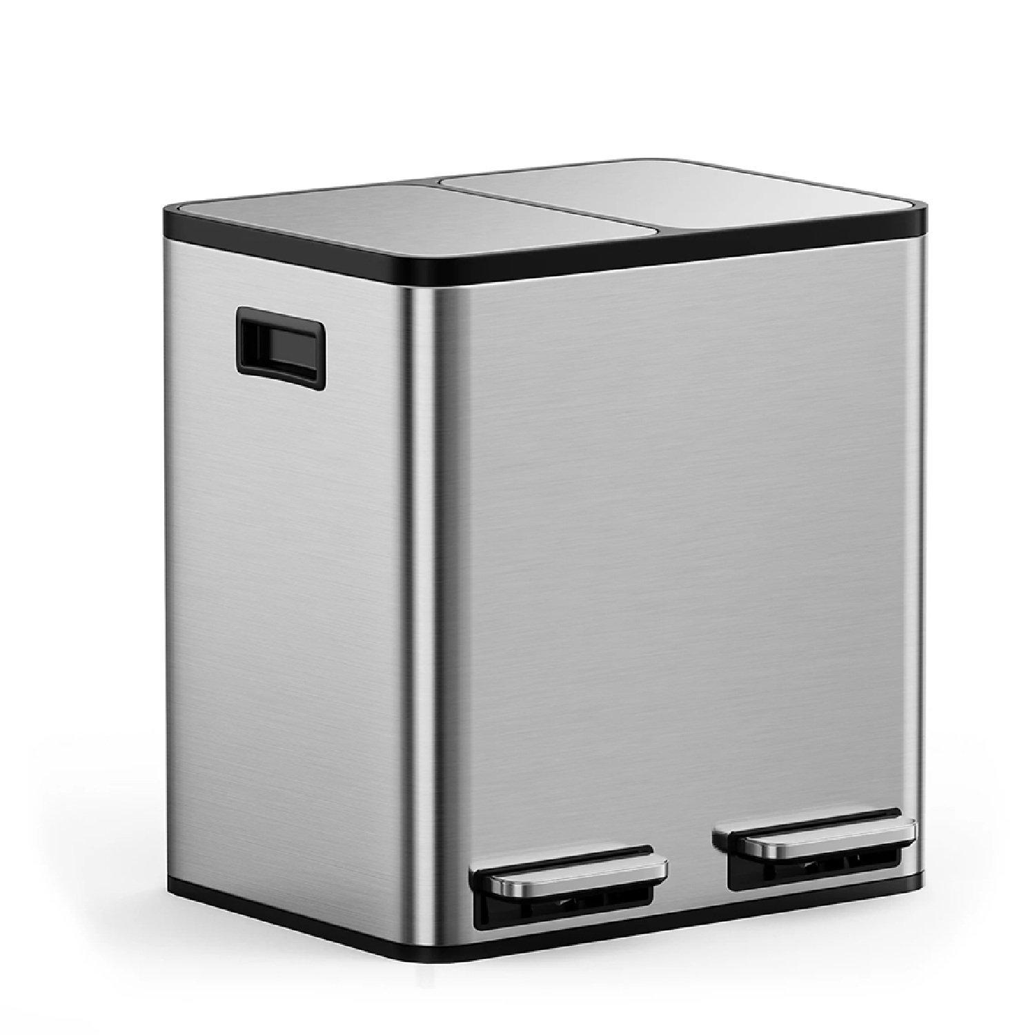 Silver - VonHaus - Double Bin - 30L - 1