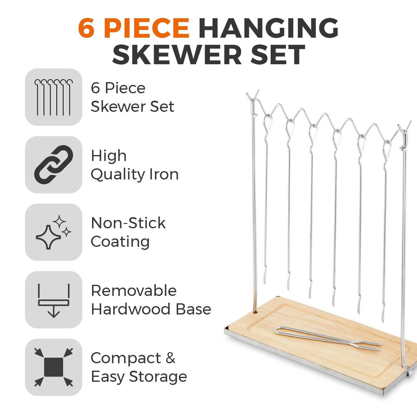 Stainless Steel - Tower - Hanging Skewer Set with Stand - 2