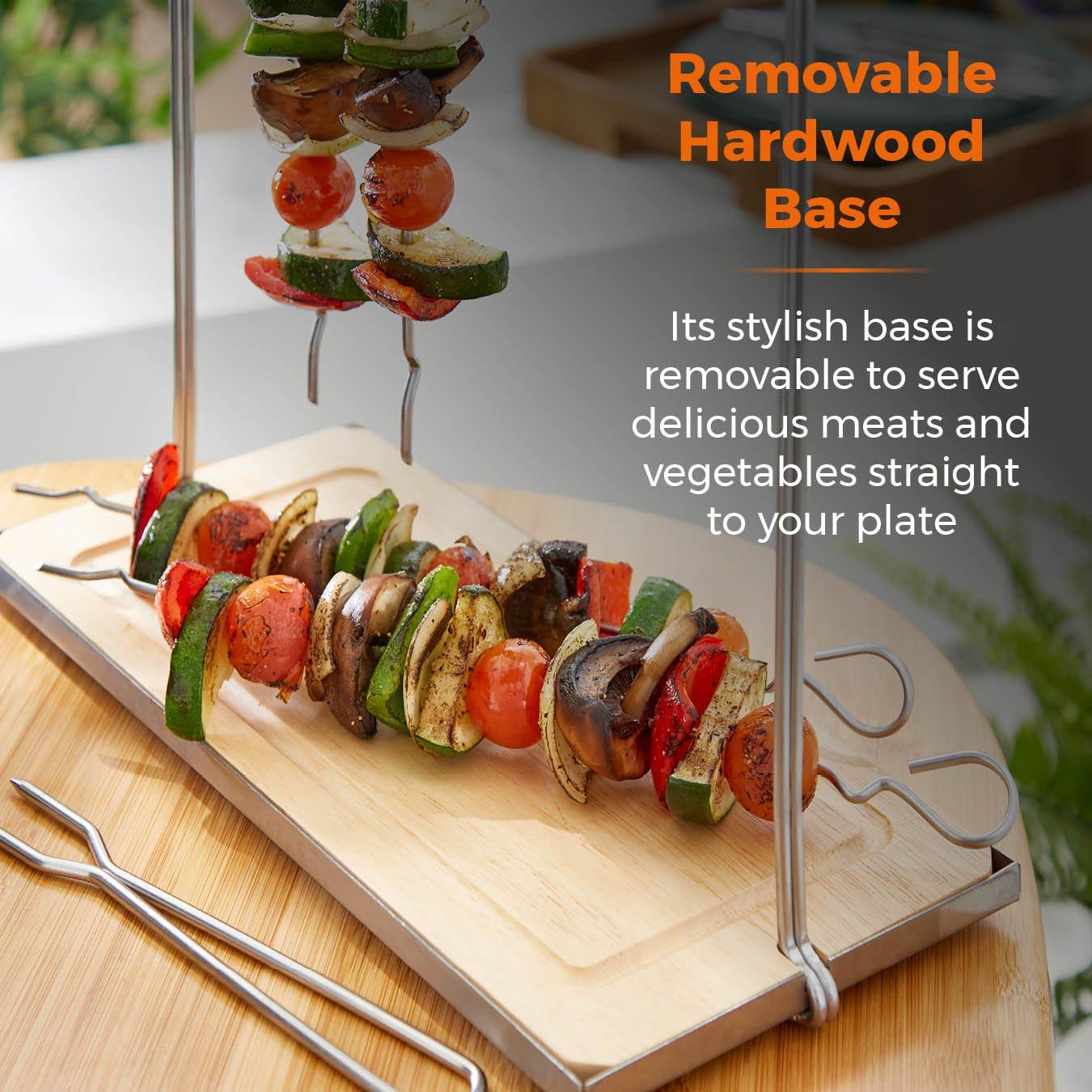 Stainless Steel - Tower - Hanging Skewer Set with Stand - 6