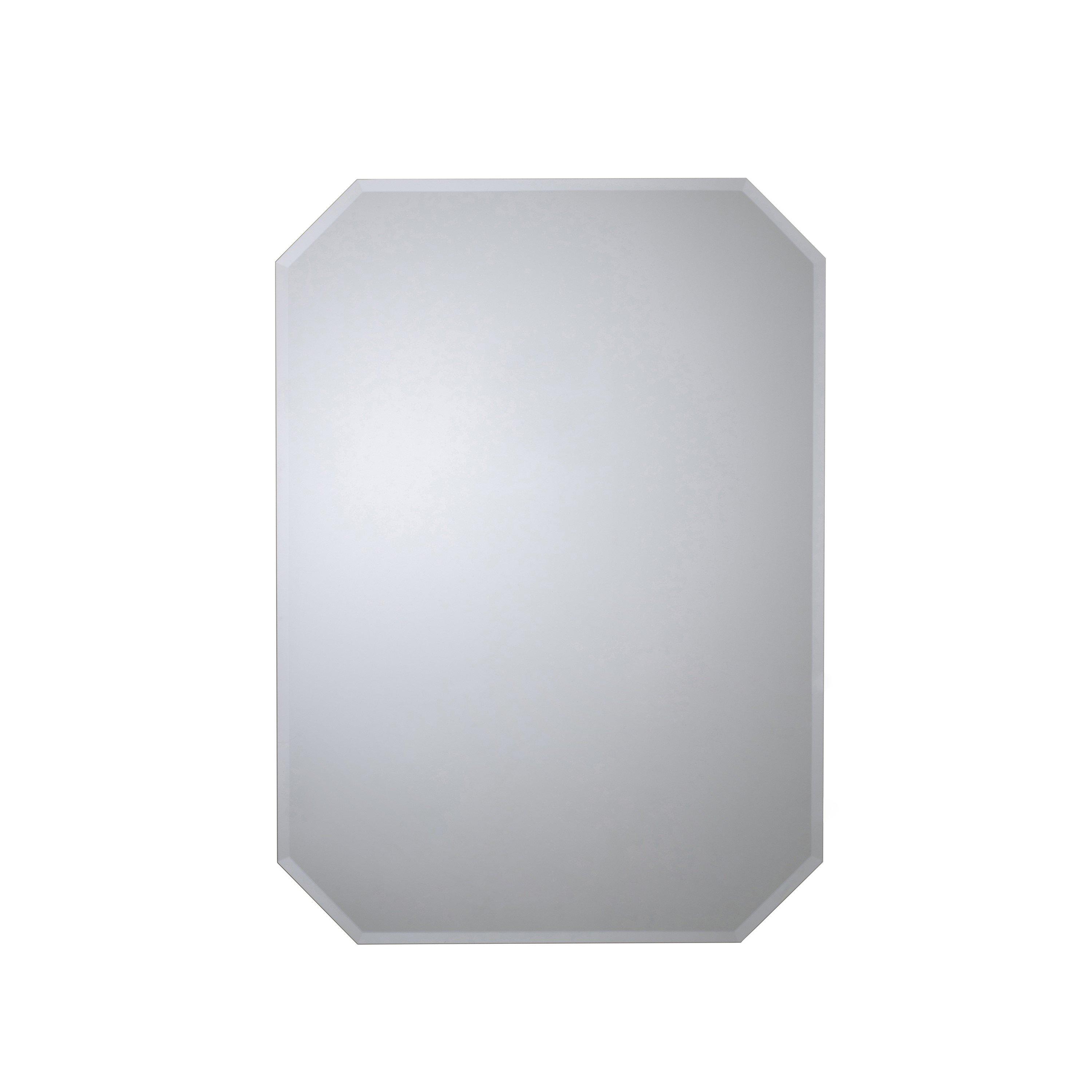 Silver - Croydex - 70 x 50cm Octagonal Bevelled Edge Bathroom Mirror - 2