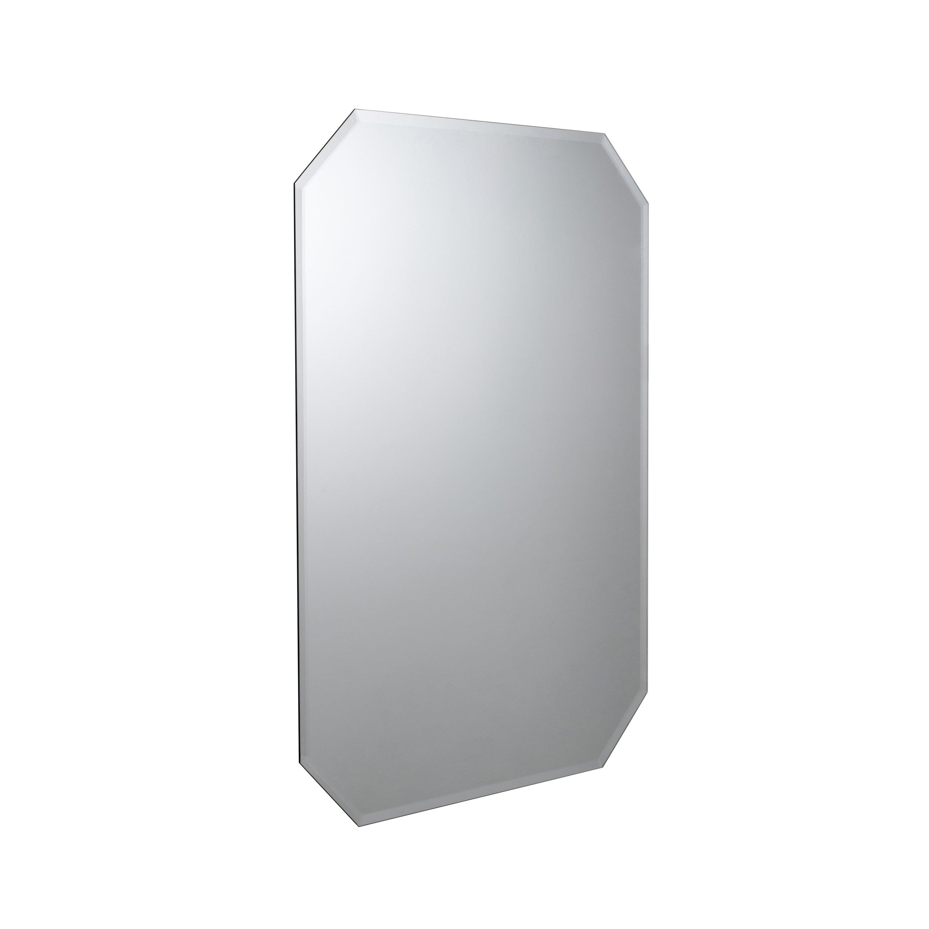Silver - Croydex - 70 x 50cm Octagonal Bevelled Edge Bathroom Mirror - 3