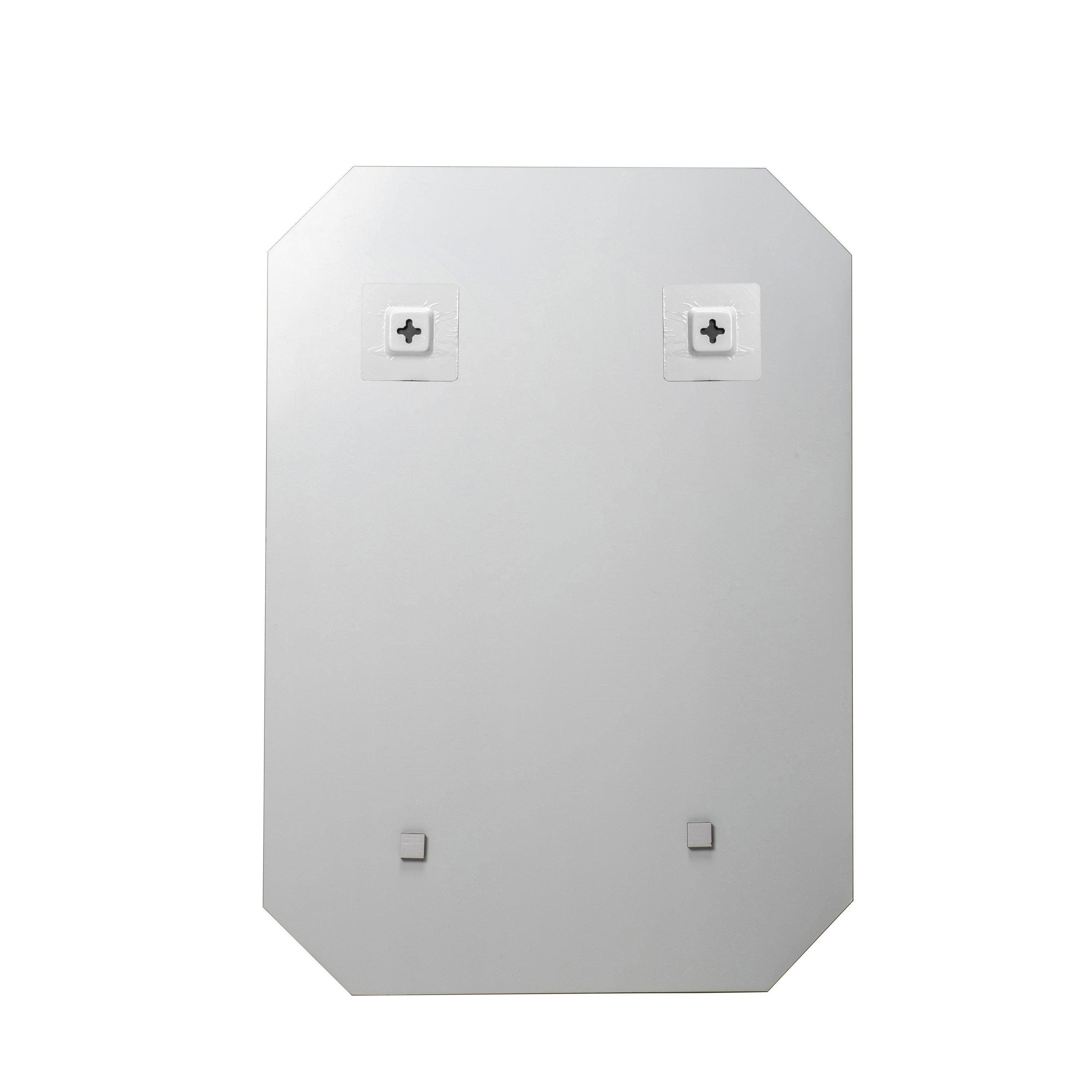 Silver - Croydex - 70 x 50cm Octagonal Bevelled Edge Bathroom Mirror - 4