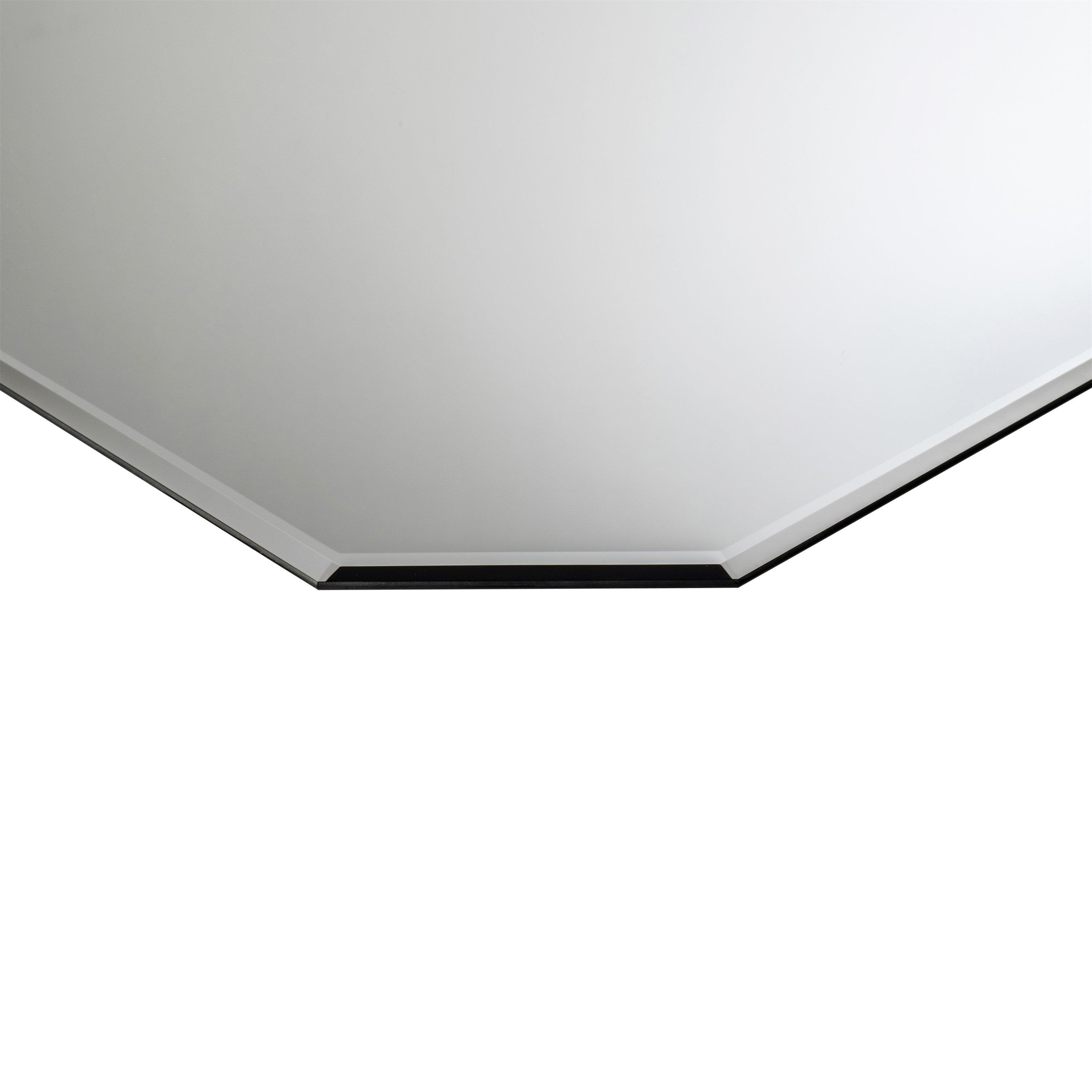 Silver - Croydex - 70 x 50cm Octagonal Bevelled Edge Bathroom Mirror - 5