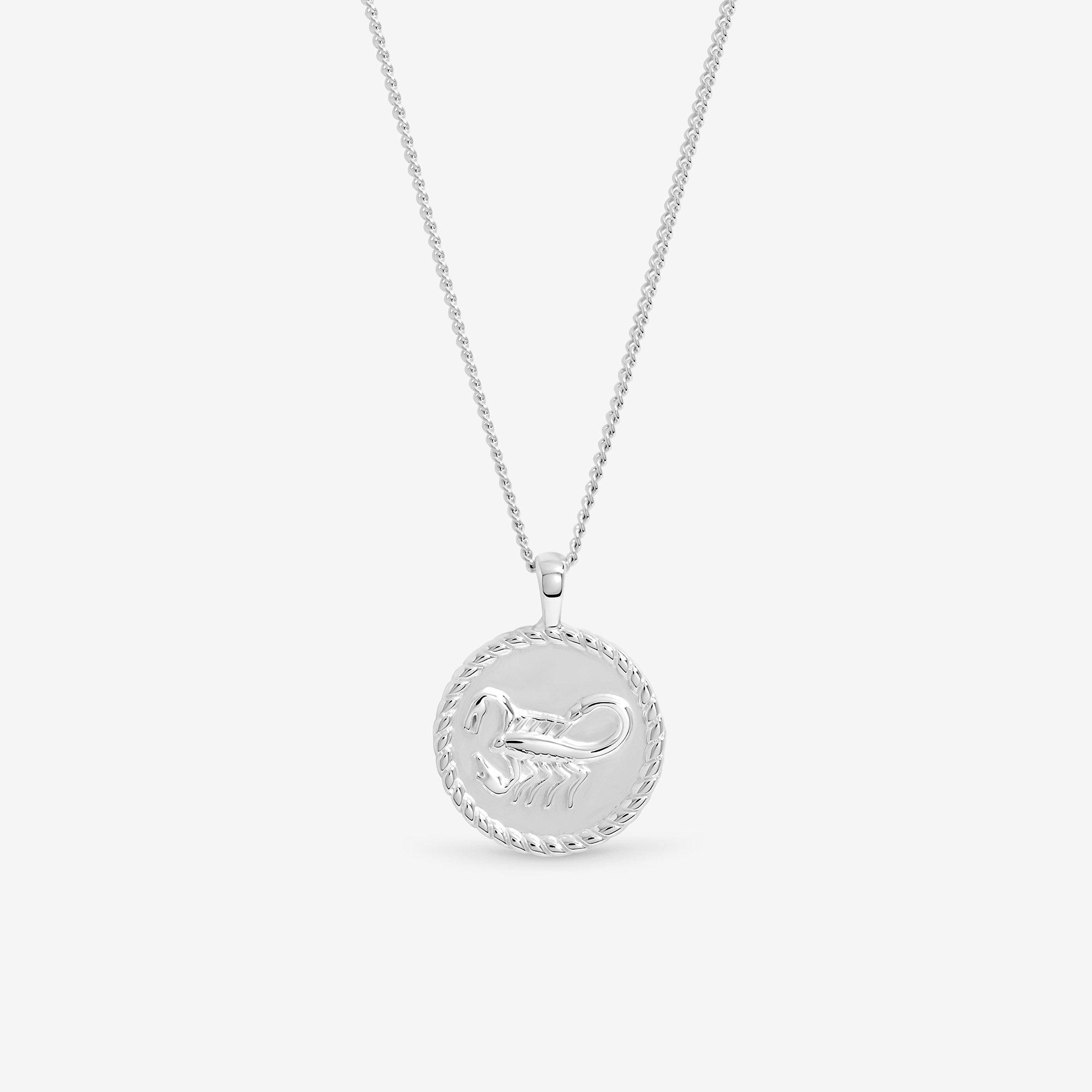 Simply Women's Sterling 925 Zodiac Pendant Silver