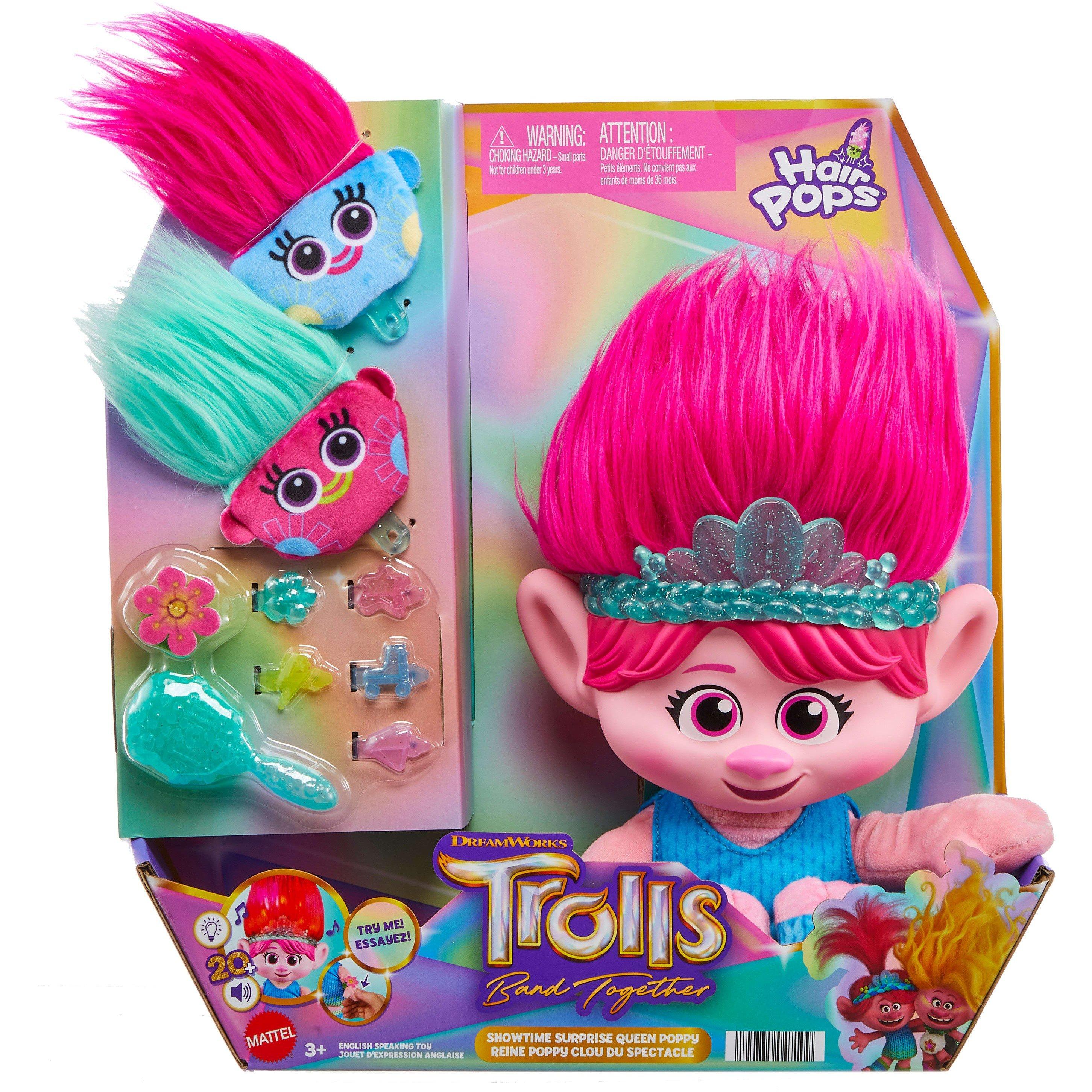 Trolls  Hair Pops Surprise Poppy Feature Plush -  Format An