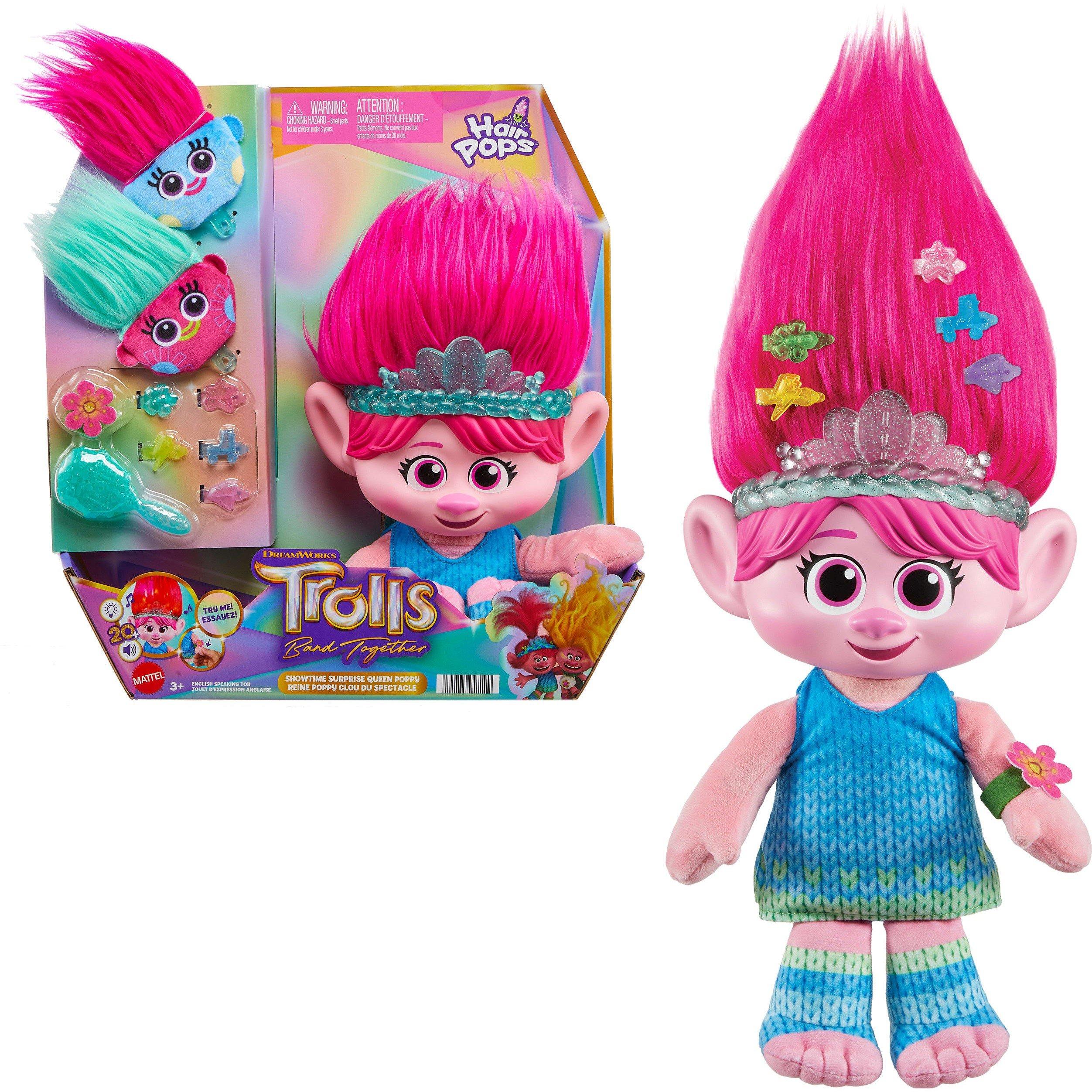 Multi Format An - Trolls - Hair Pops Surprise Poppy Feature Plush - 6