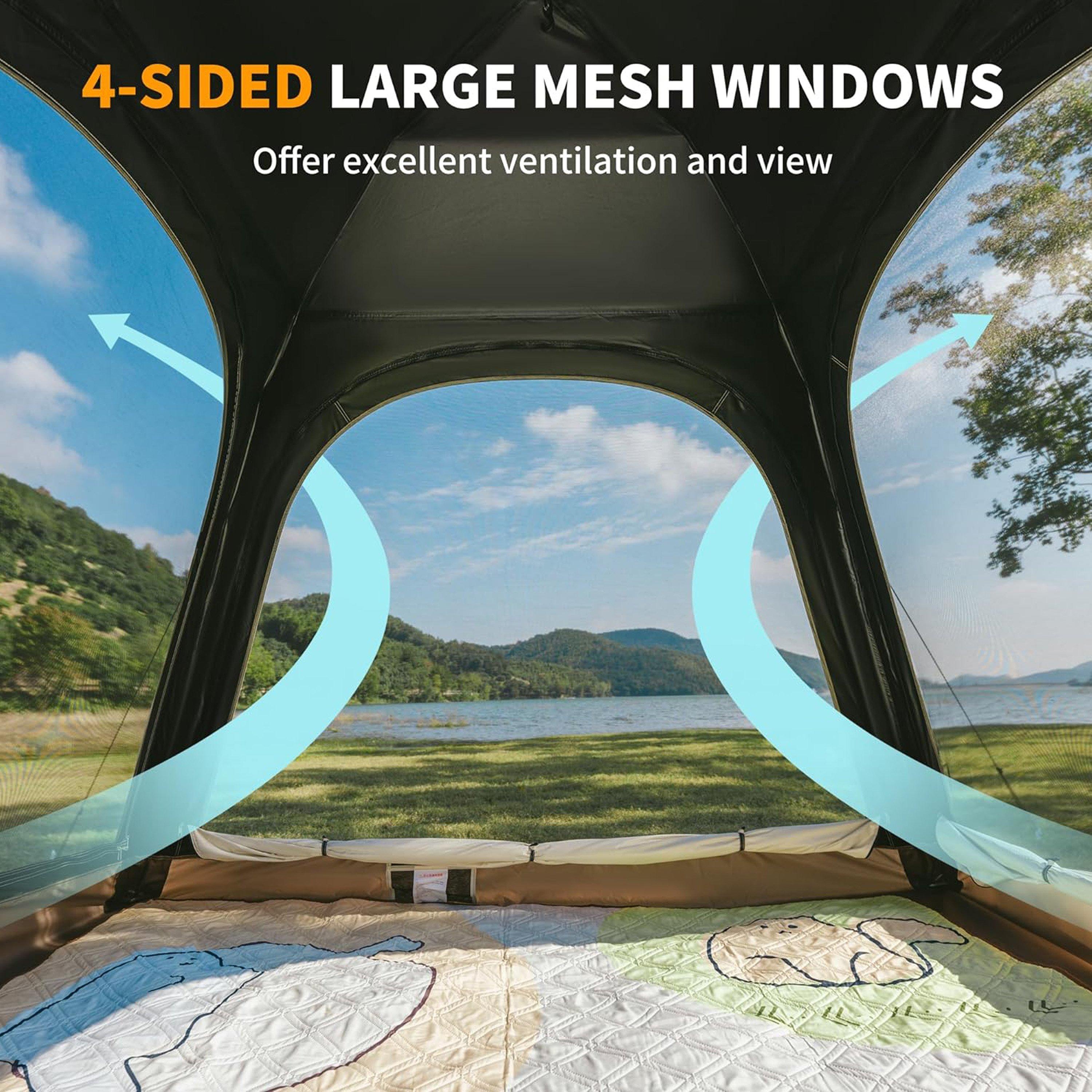 Brown - Naturehike - Naturehike - Ango Automatic 3 Person Tent - 3