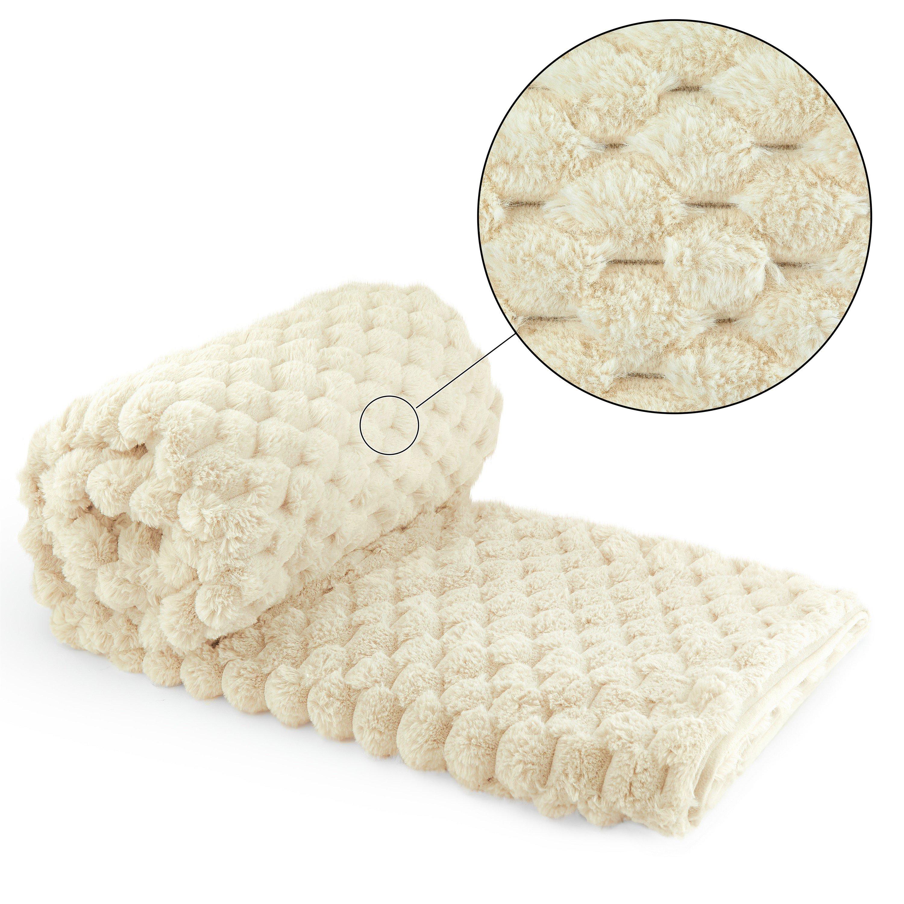 Emma Barclay Throw Blanket Super Soft Faux Rabbit Fur Lush