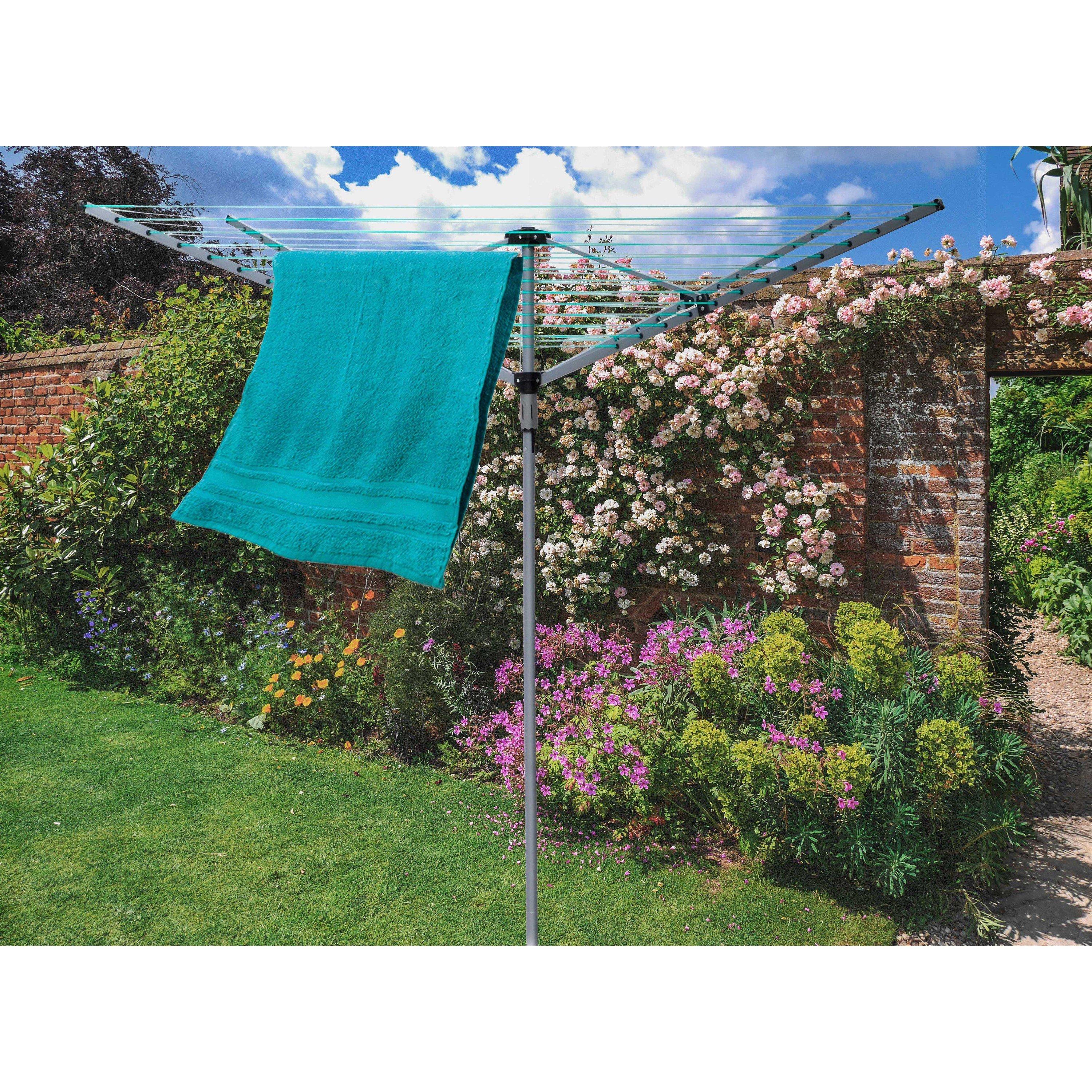 None - Our House - OurHouse 50m Rotary Airer 4 Arm Steel Powder Coate - 7