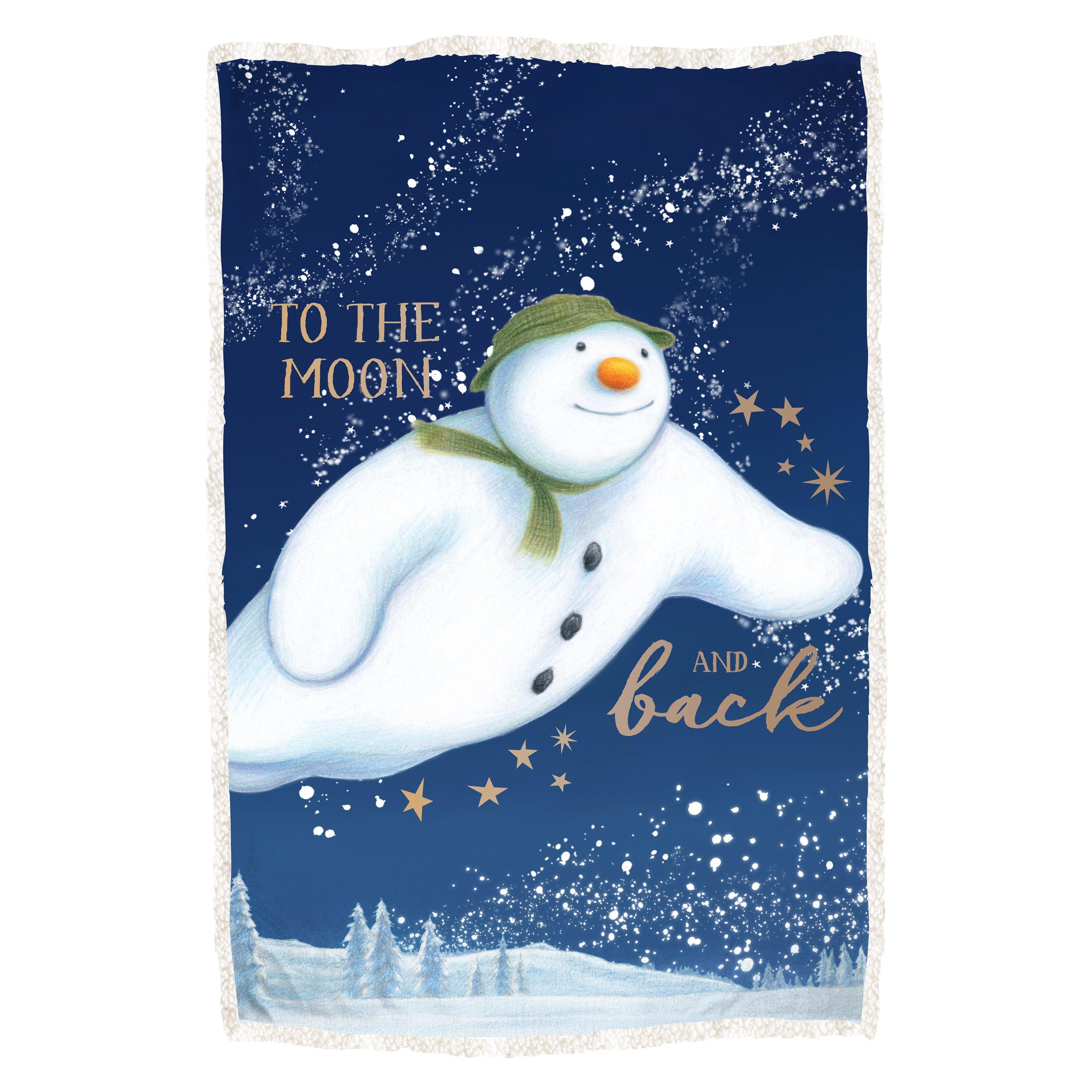 Blue - The Snowman - The Snowman Flurry Sherpa Back Fleece Blanket - 2