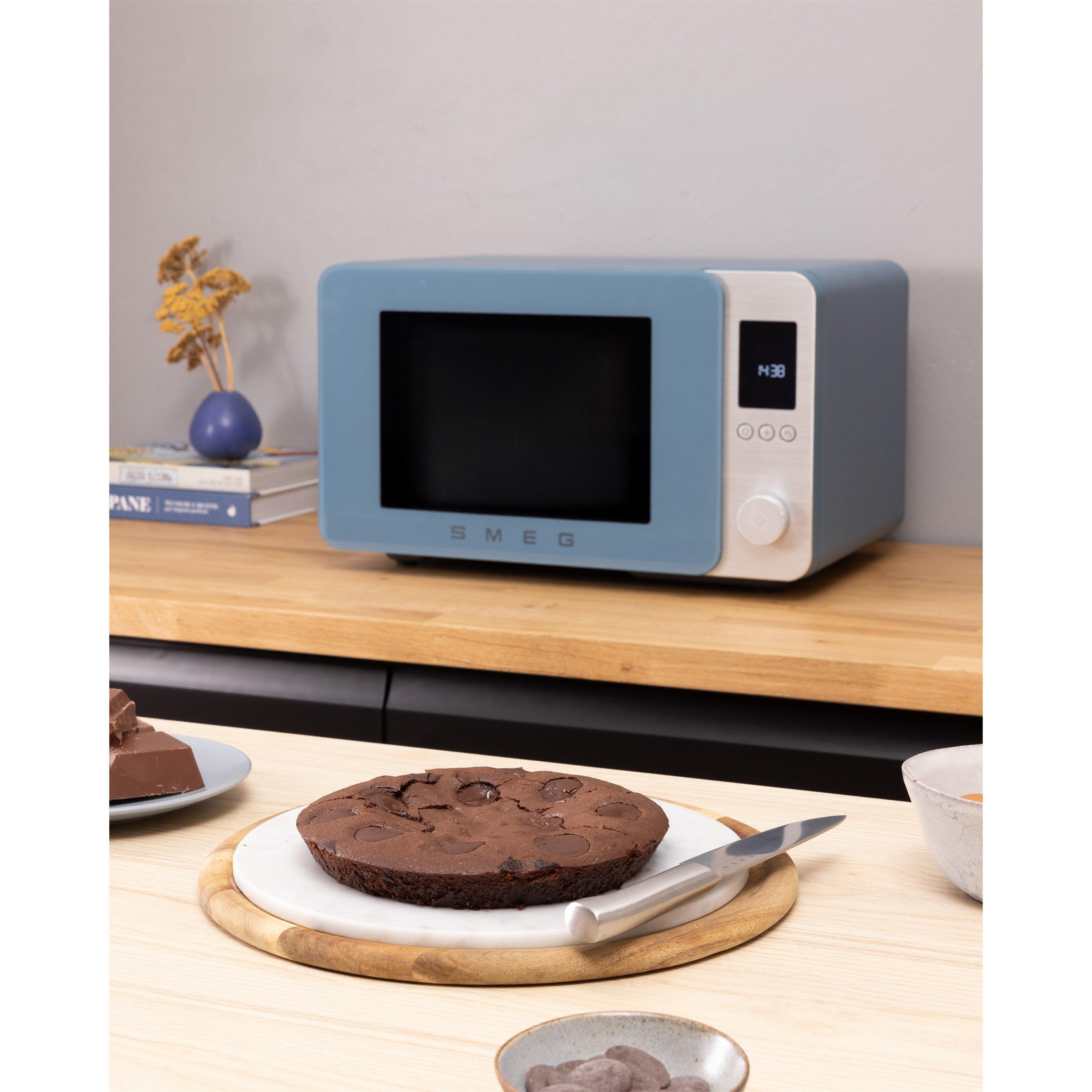 Storm Blue - Smeg - Smeg 4-in-1 Microwave with Oven Air Fry & Grill - 11