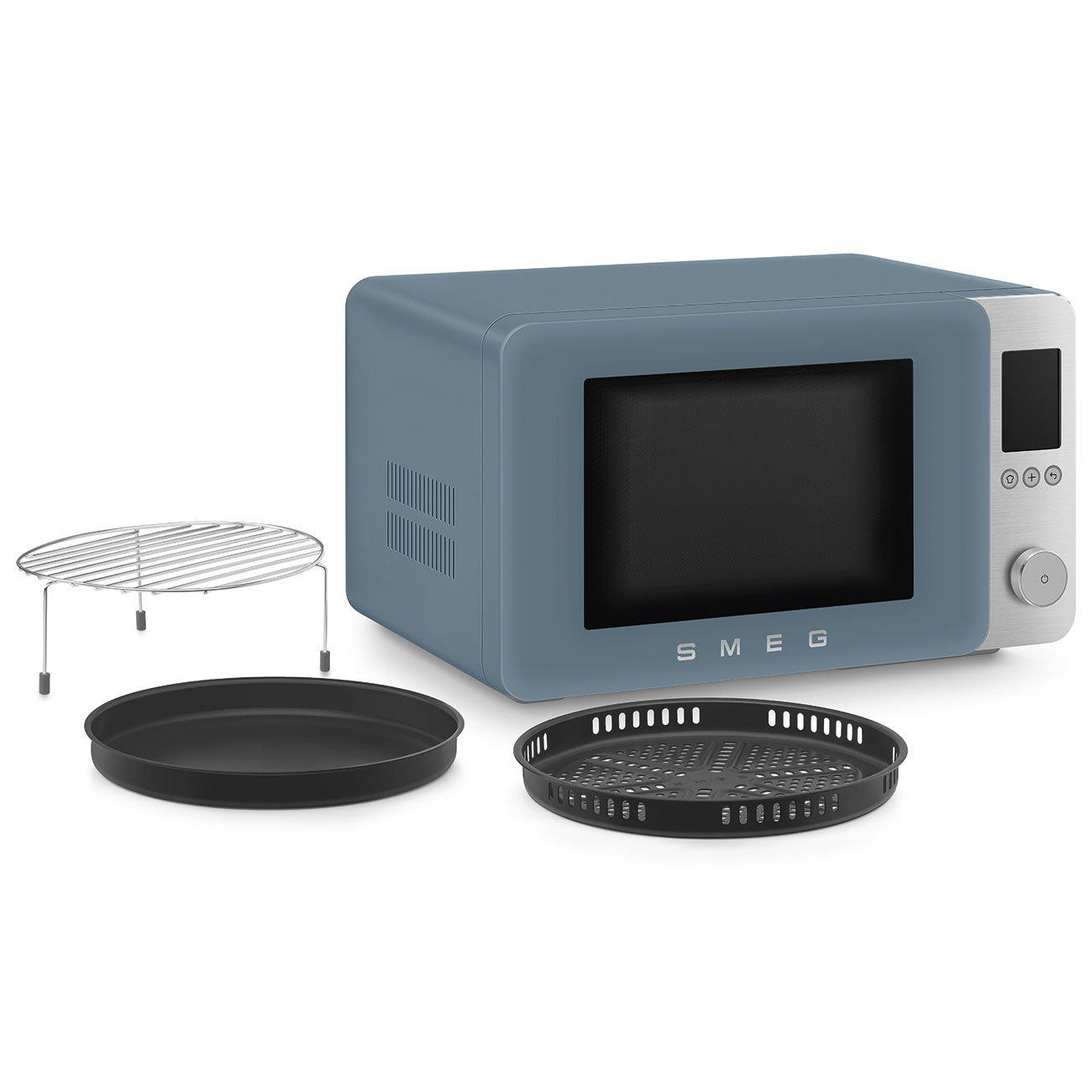 Storm Blue - Smeg - Smeg 4-in-1 Microwave with Oven Air Fry & Grill - 3