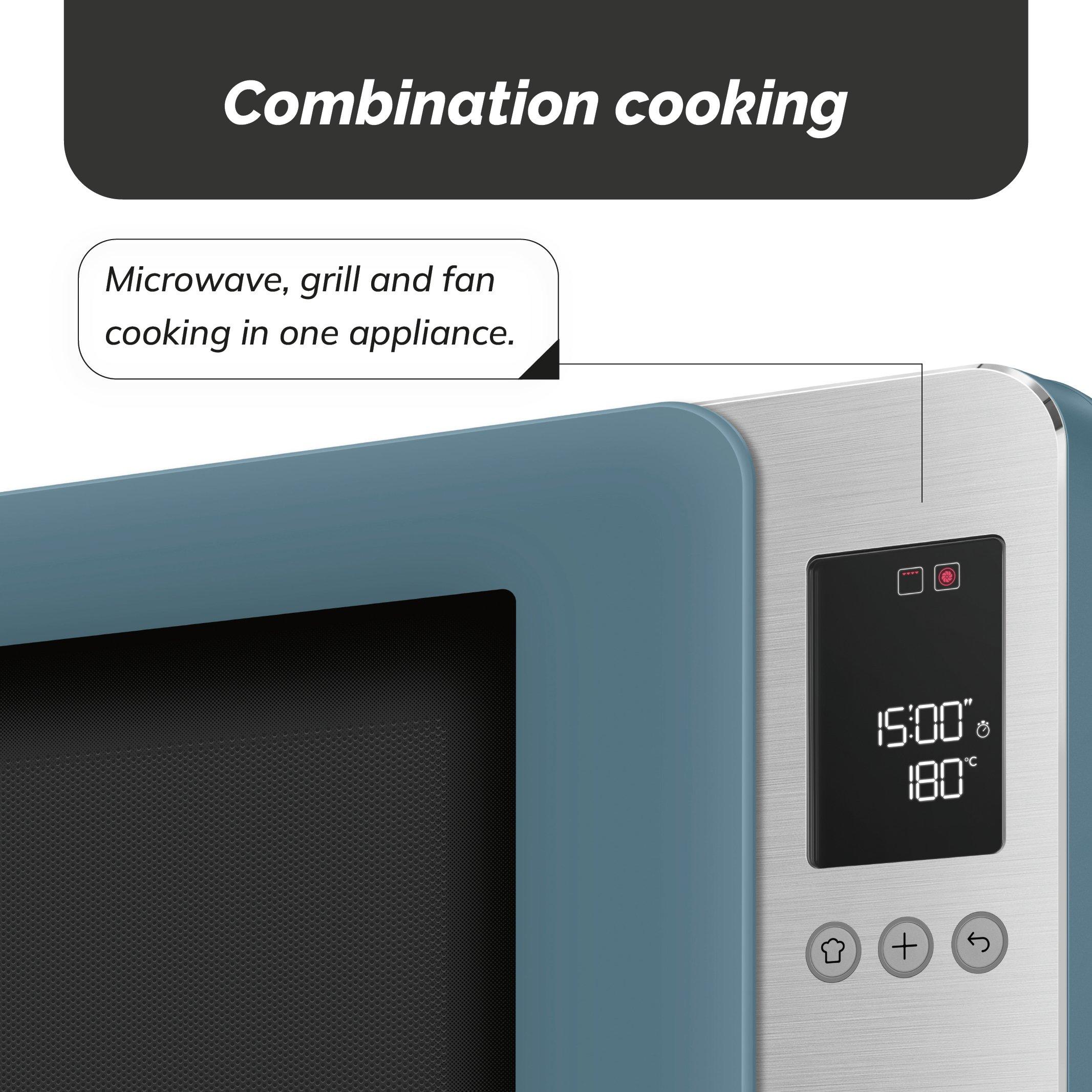 Storm Blue - Smeg - Smeg 4-in-1 Microwave with Oven Air Fry & Grill - 5