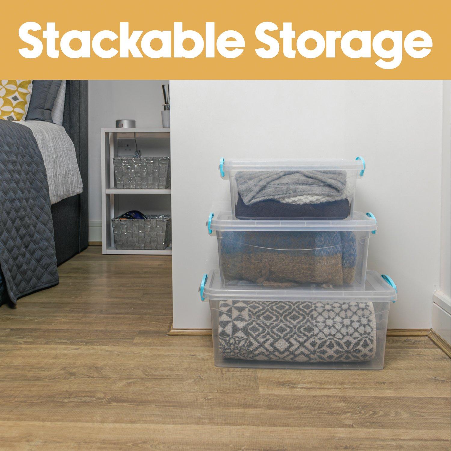 Clear - JVL - Multipurpose Storage Box With Lid- S/3 S - 3