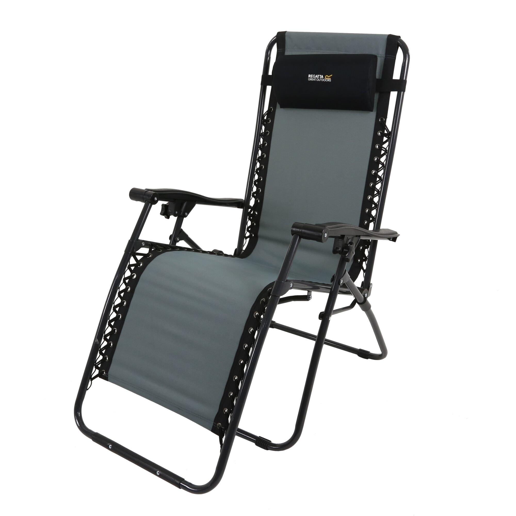 Regatta  Colico Reclining Lounge Chair - Black/Sealgr