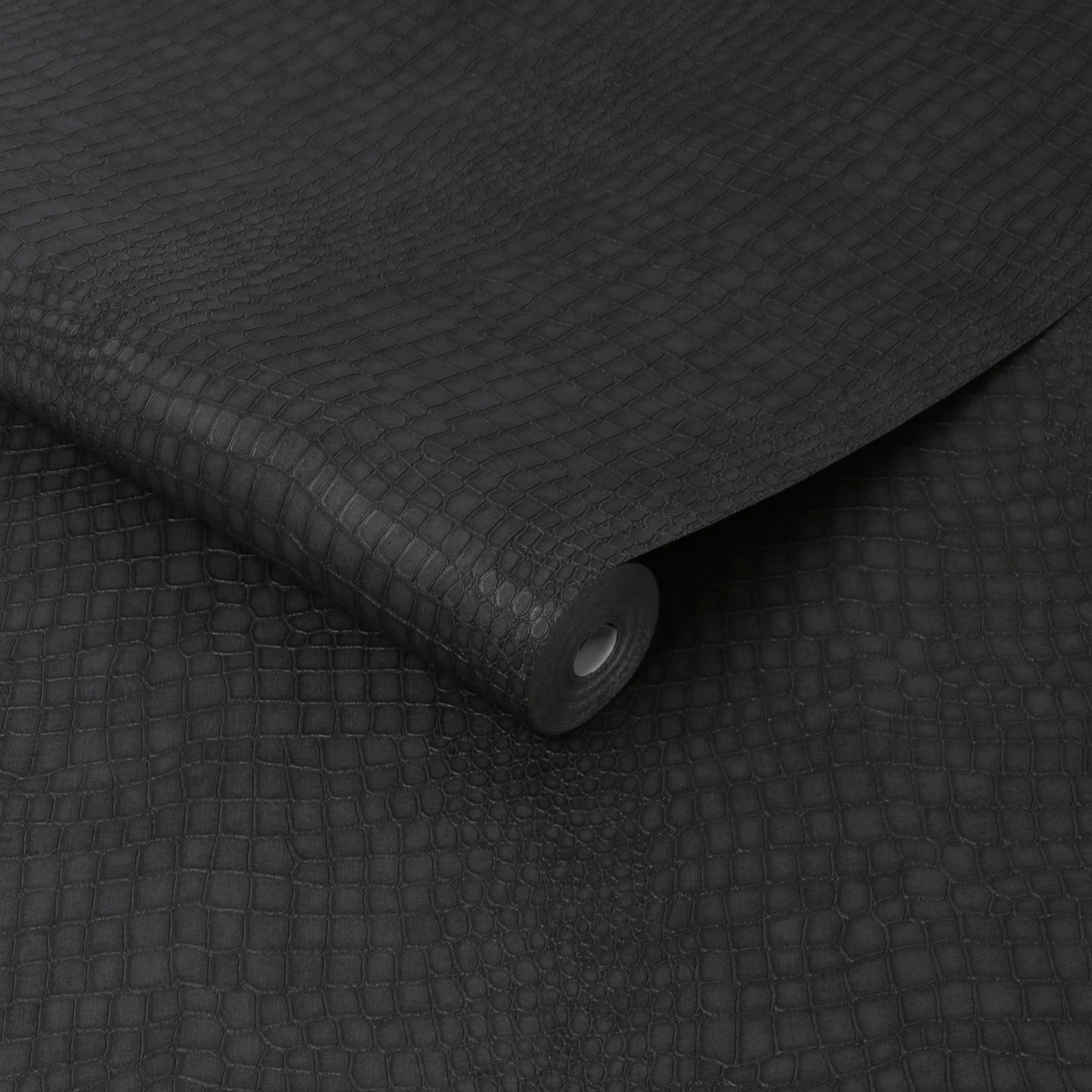 Black - Superfresco Easy - Crocodile Skin Black Wallpaper - 4