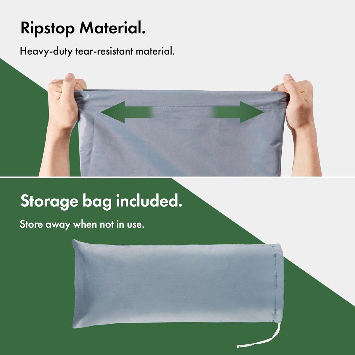 Grey - VonHaus - Parasol Cover 255cm (H) x 83cm (D) - 4