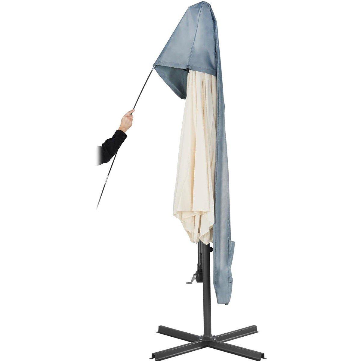 Grey - VonHaus - Parasol Cover 255cm (H) x 83cm (D) - 8