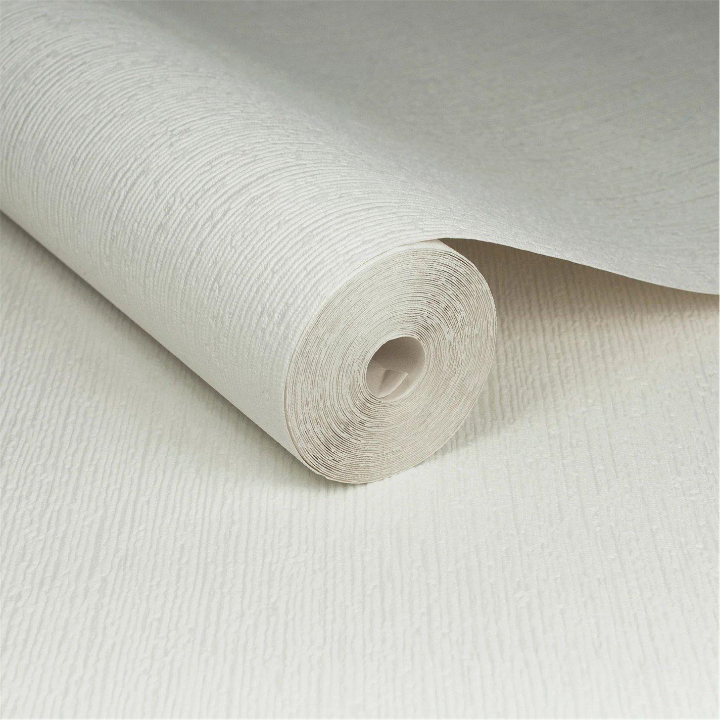 White - Superfresco - Paintable String White Wallpaper - 4