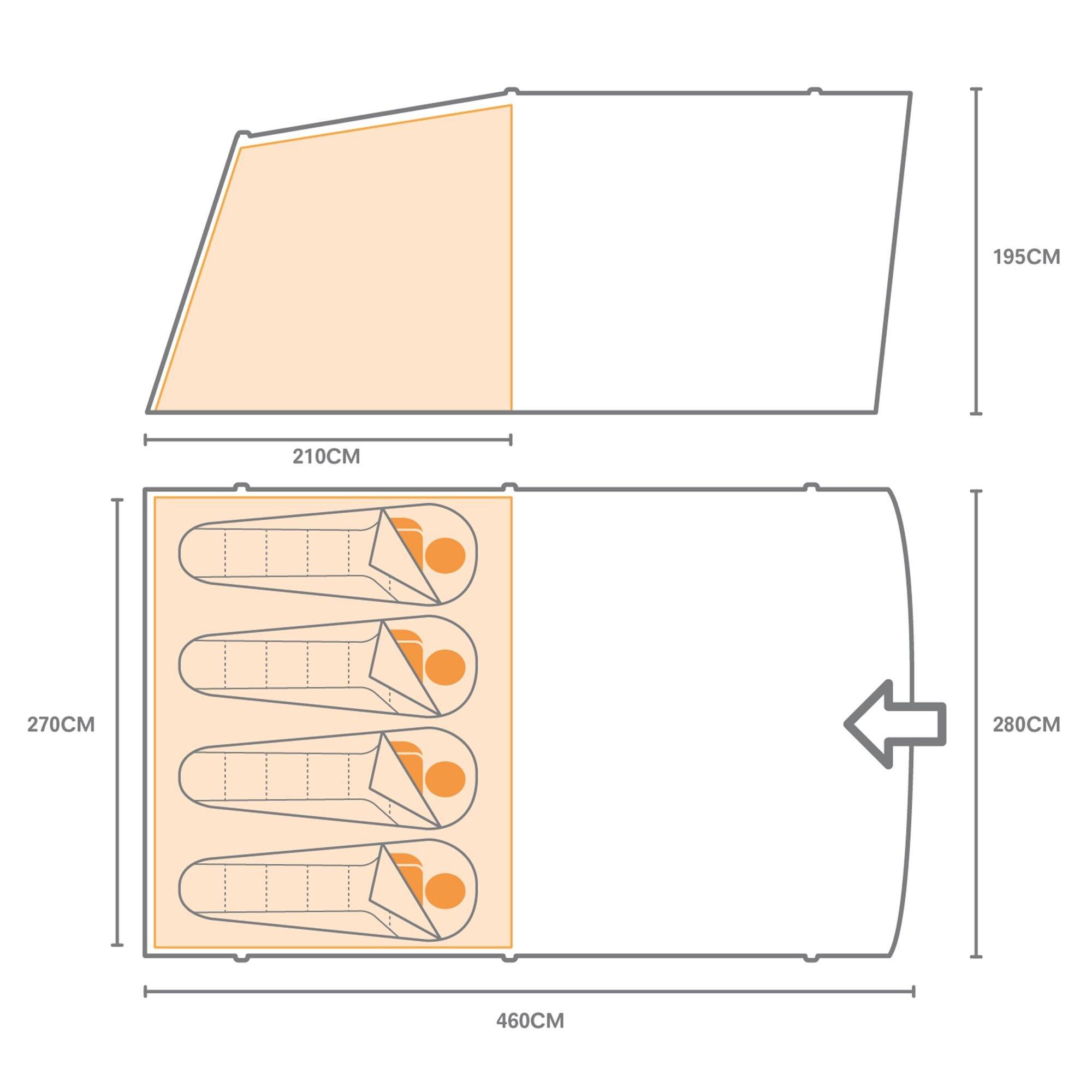 Leadgry/Ebon - Regatta - Kolima V3 4 Person Tent - 13