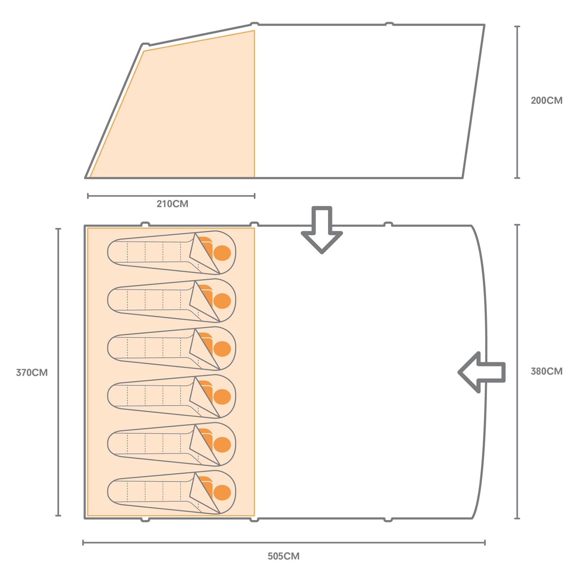 Leadgry/Ebon - Regatta - Kolima V3 6 Person Tent - 13