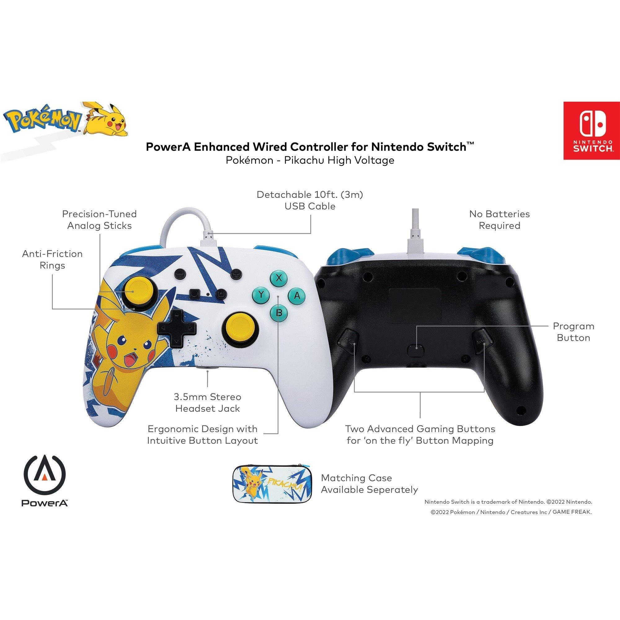 Pikachu Spænding - PowerA - Enhanced Wired Controller for Nintendo Switch - Pikachu High Voltage - 2