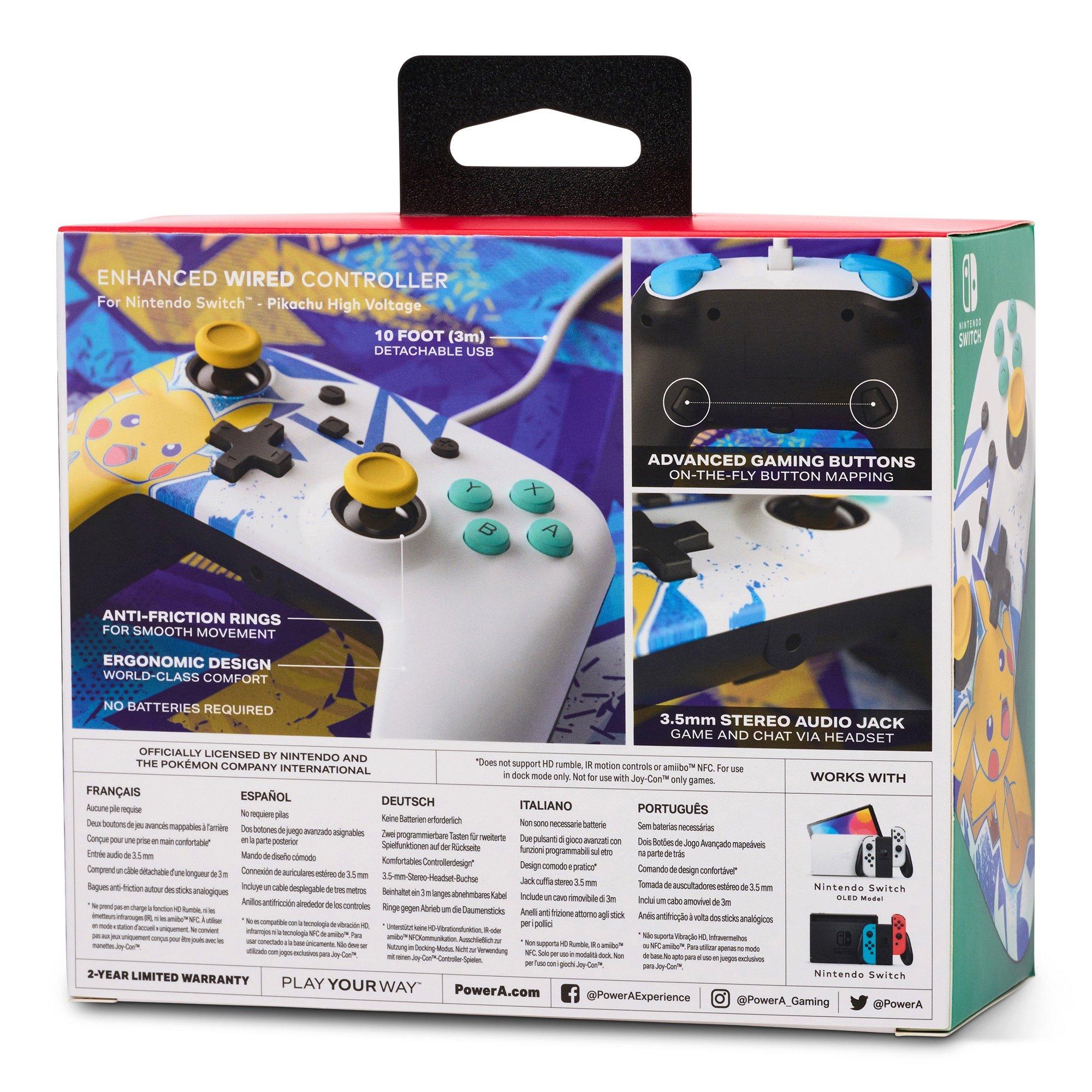 Pikachu Spænding - PowerA - Enhanced Wired Controller for Nintendo Switch - Pikachu High Voltage - 13