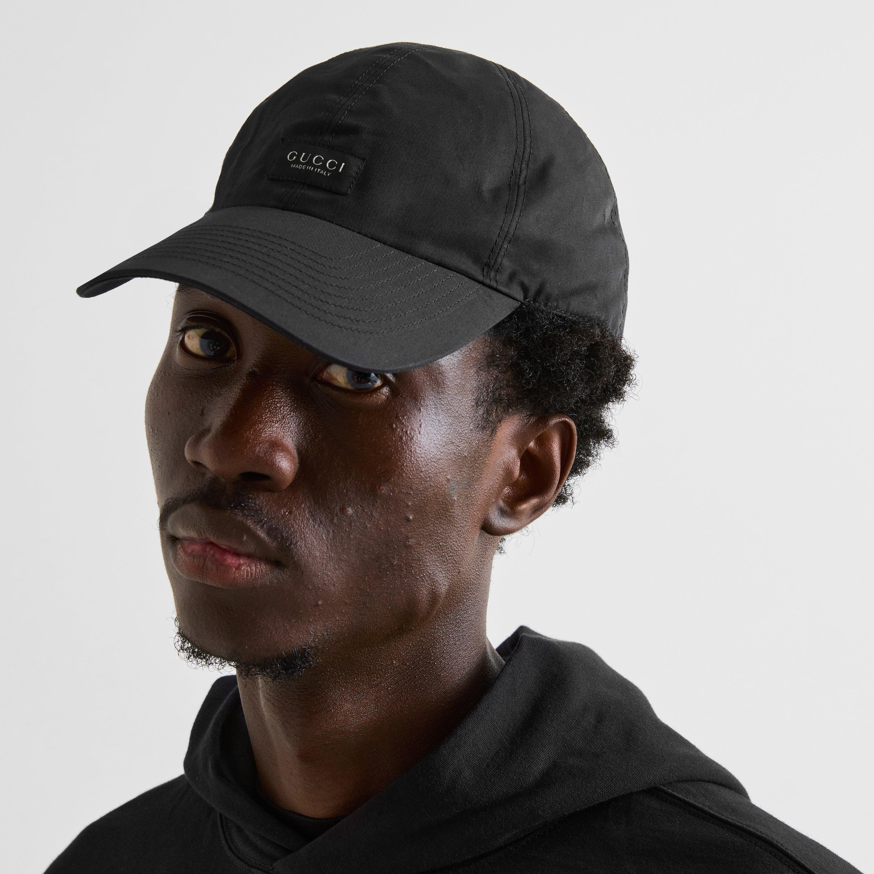 Black - Gucci - Men's Tag Cotton Baseball Cap - 3