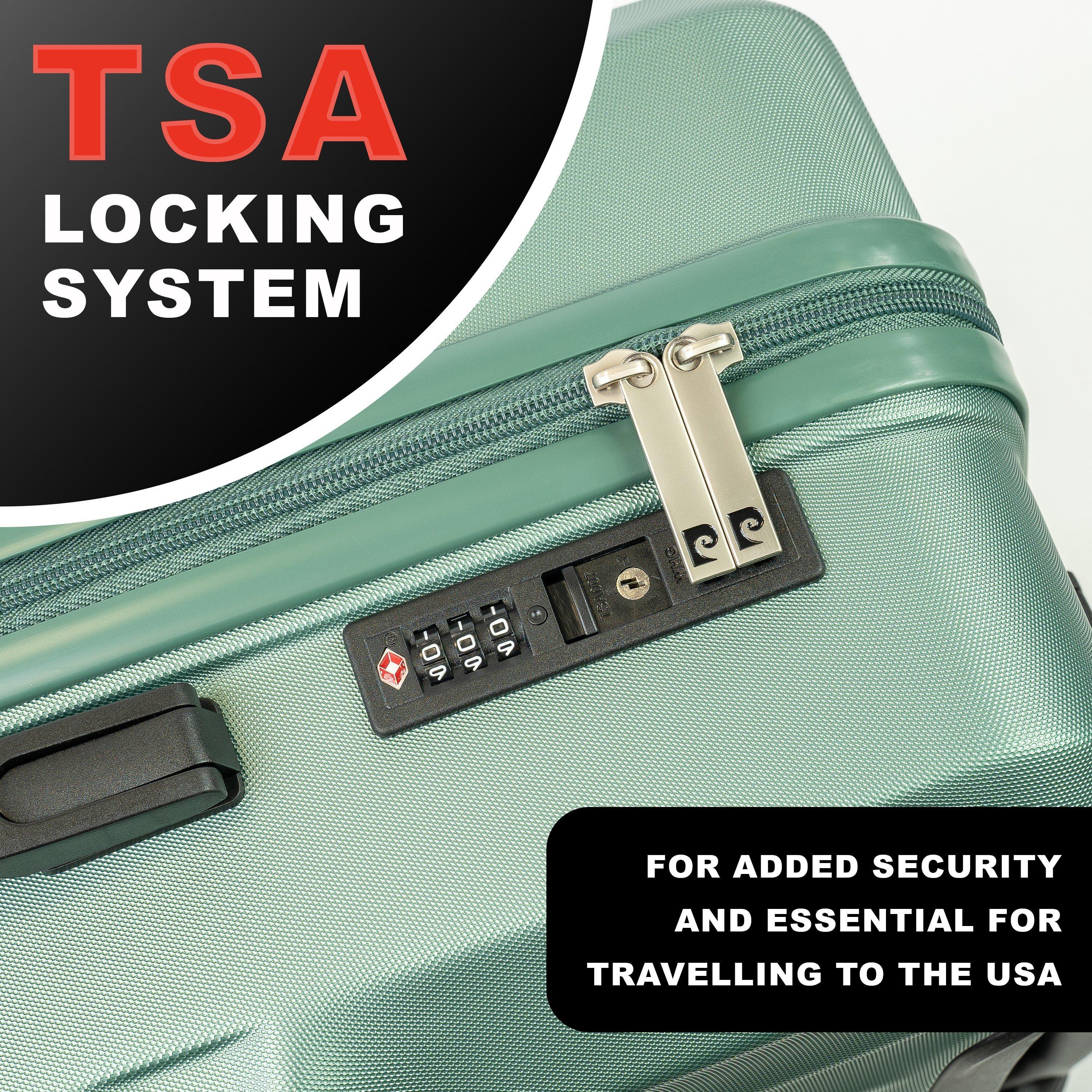 Sage Green - Pierre Cardin - Soleil Hard Shell Suitcase Medium Wheeled Luggage - 5