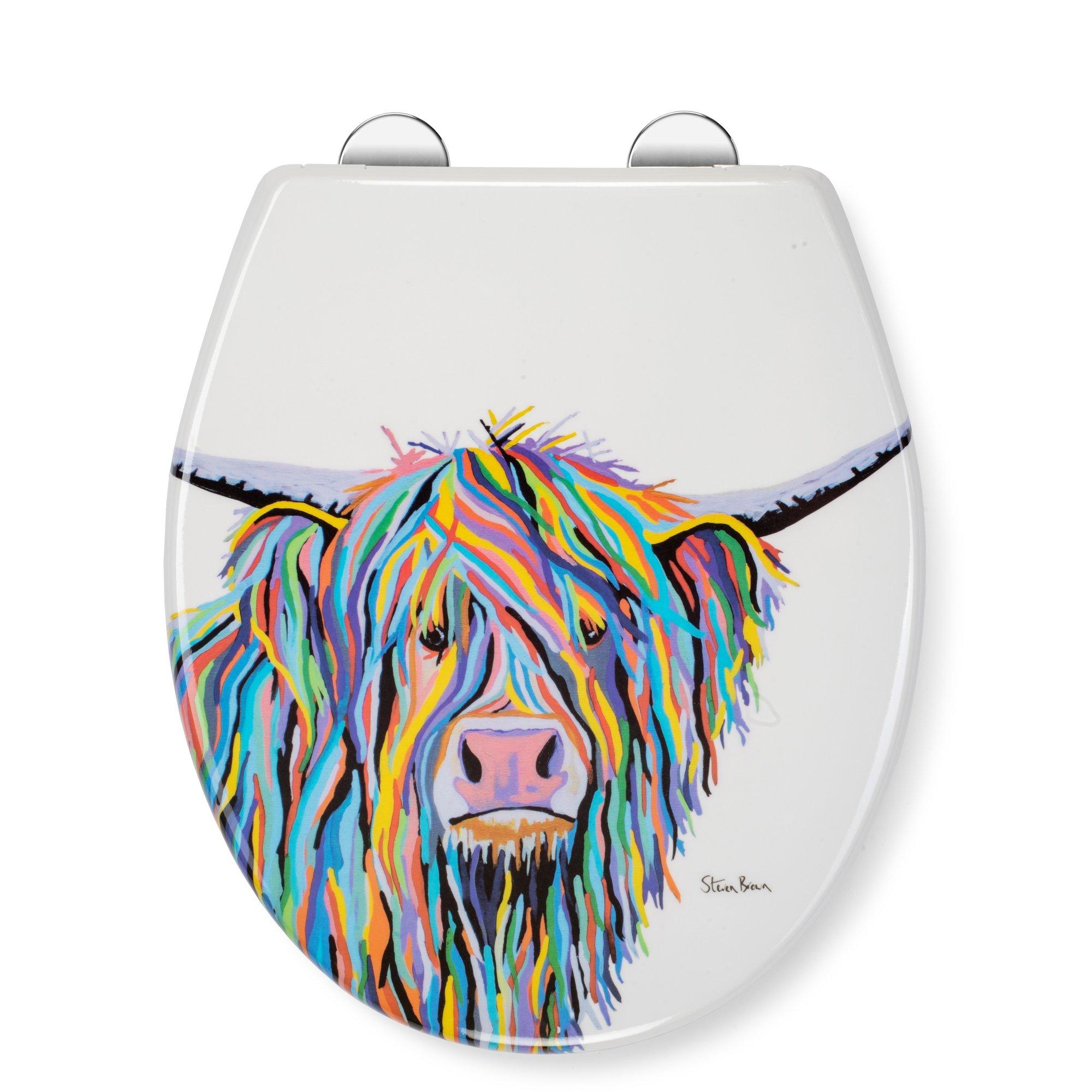Multi - Croydex - Steven Brown Angus McCoo Toilet Seat & Shower Curtain Set - 2