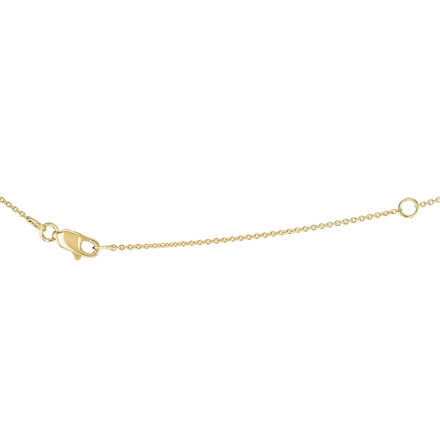 Yellow Gold - Be You - 9ct Gold Lab Created Diamond & Emerald Necklace - 2