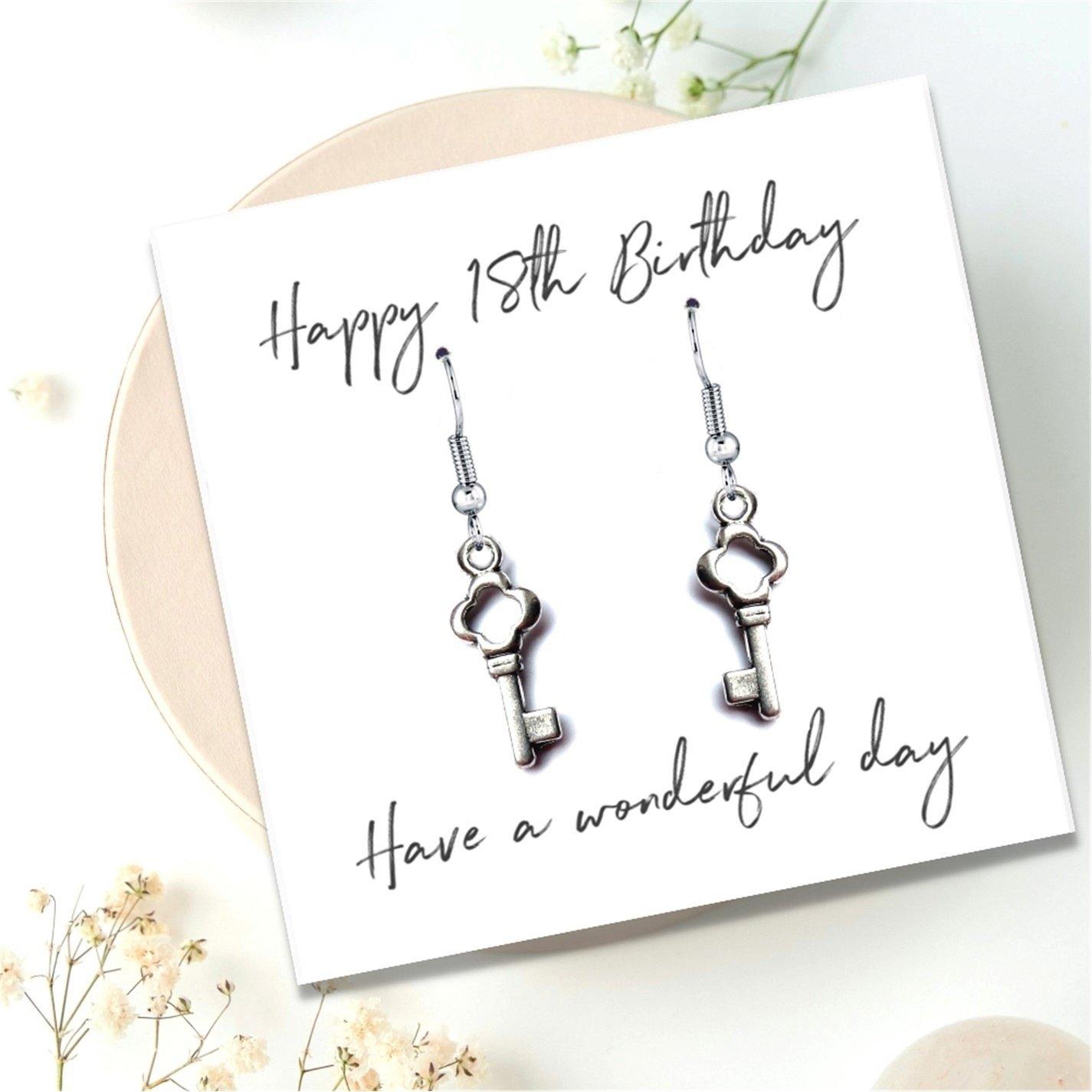 Silver - Aye Do Gifts - Happy 18th Birthday Earrings Mini Gift Hamper - 3