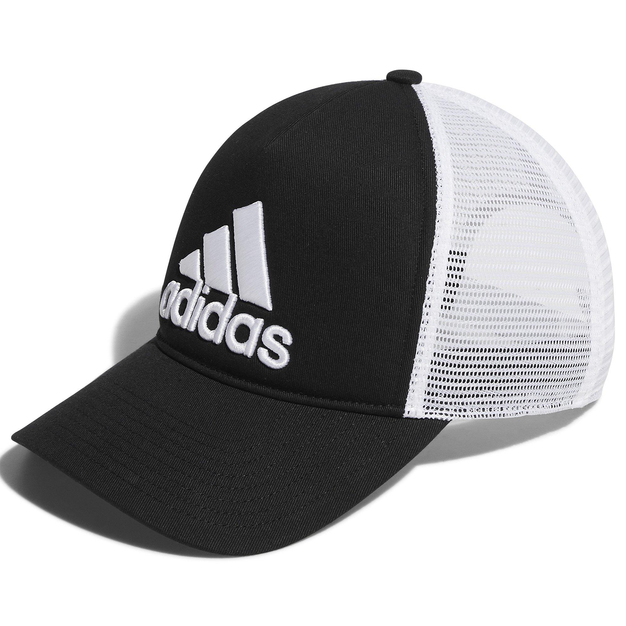 Adidas stripe trucker store hat