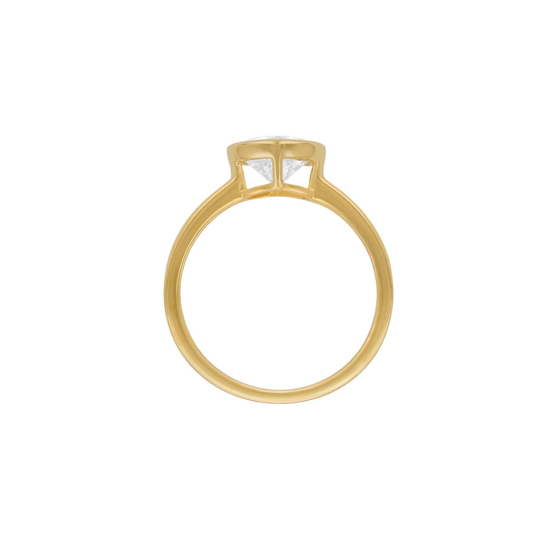 Yellow Gold - Be You - 9ct Gold 1ct Heart Lab Created Diamond Ring - 3