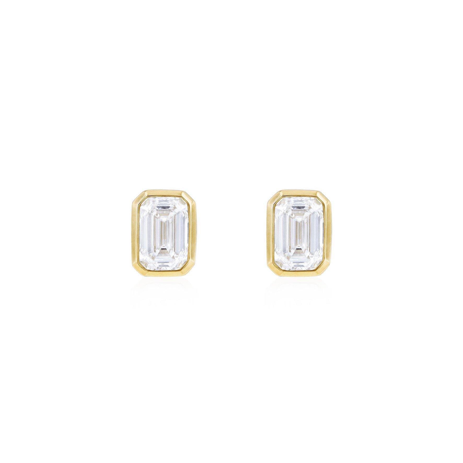 Yellow Gold - Be You - 9ct Gold 1ct Lab Created Diamond Earrings - 1