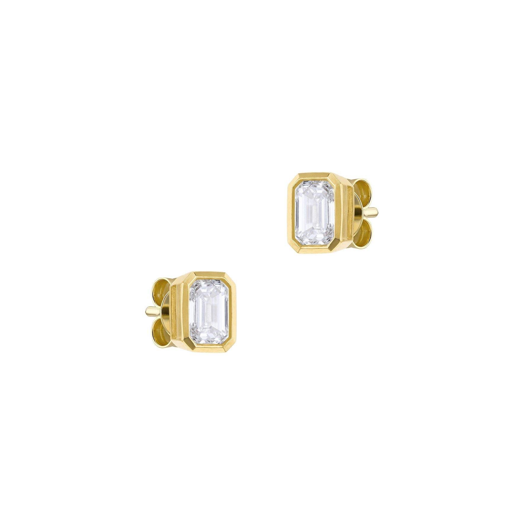 Yellow Gold - Be You - 9ct Gold 1ct Lab Created Diamond Earrings - 2