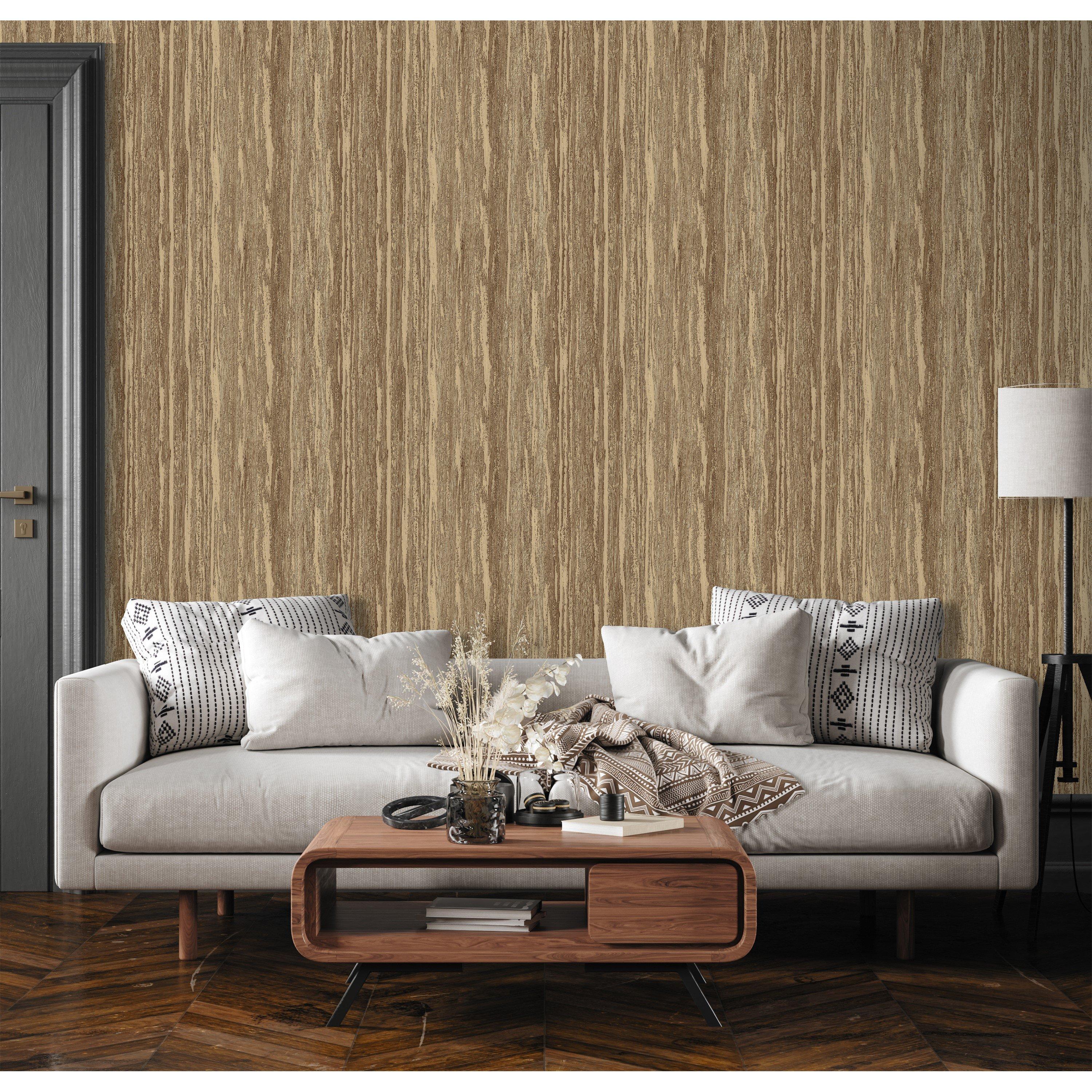 Brown - Design ID - DID Wood Grain Bronze Wallpaper - 3
