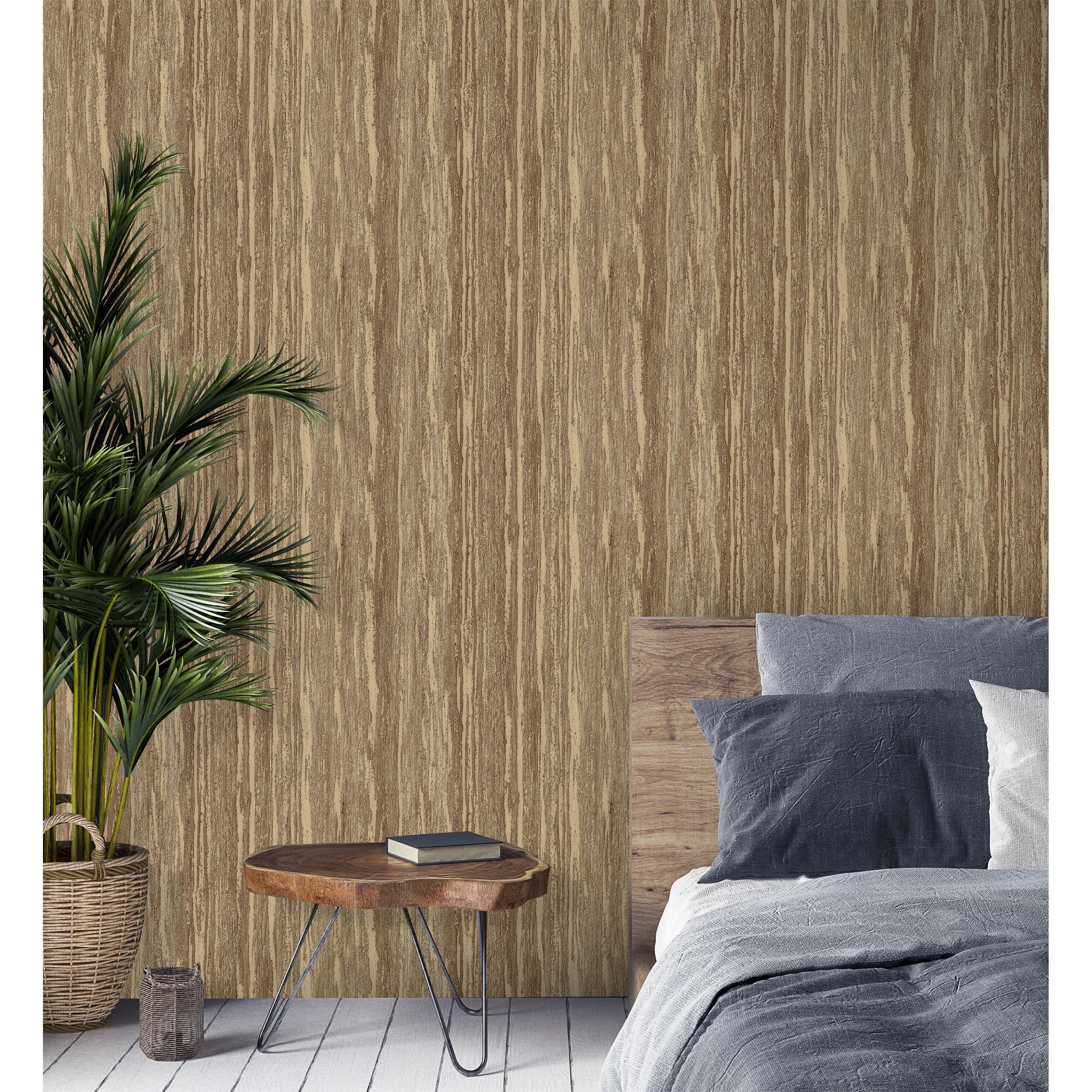 Brown - Design ID - DID Wood Grain Bronze Wallpaper - 4