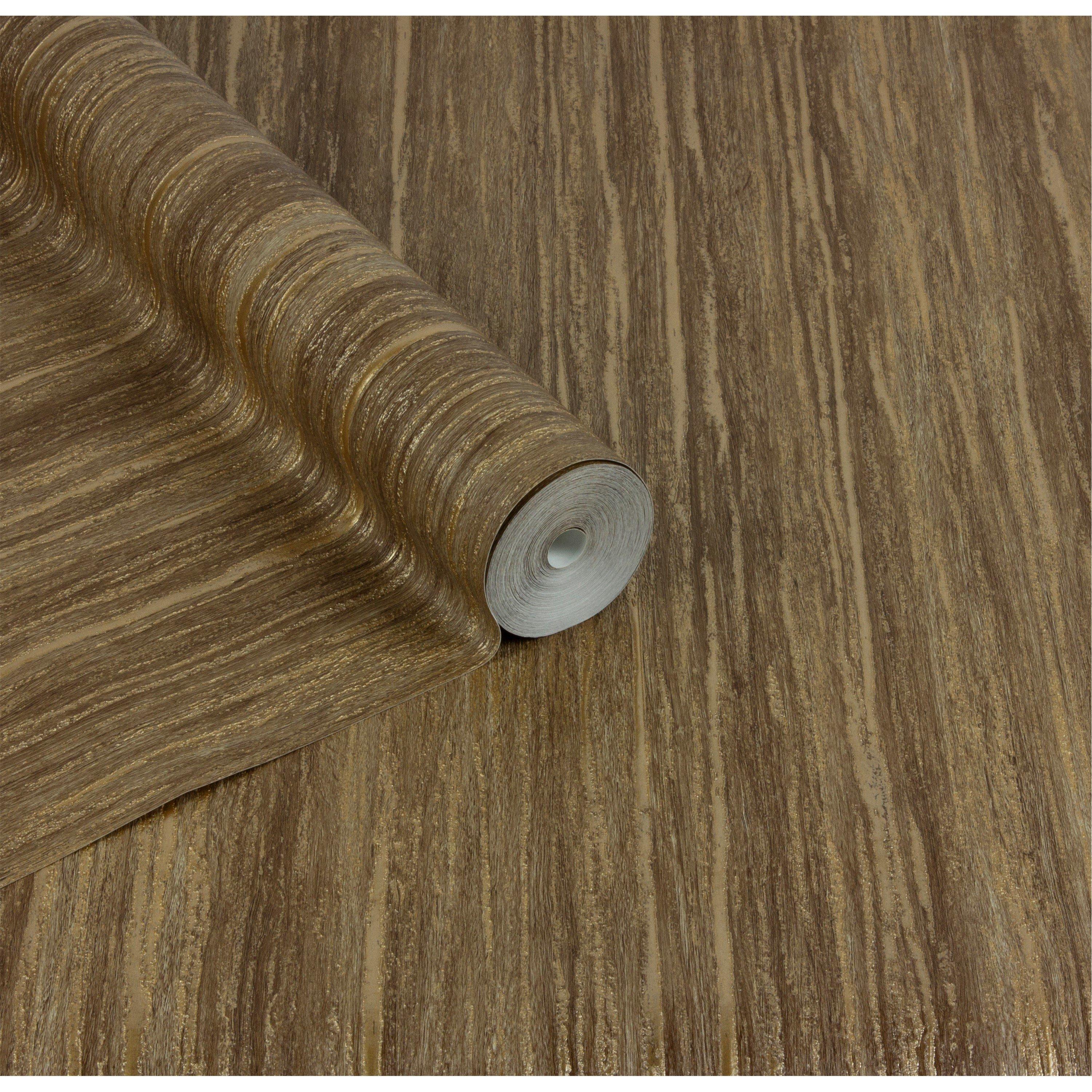Brown - Design ID - DID Wood Grain Bronze Wallpaper - 5