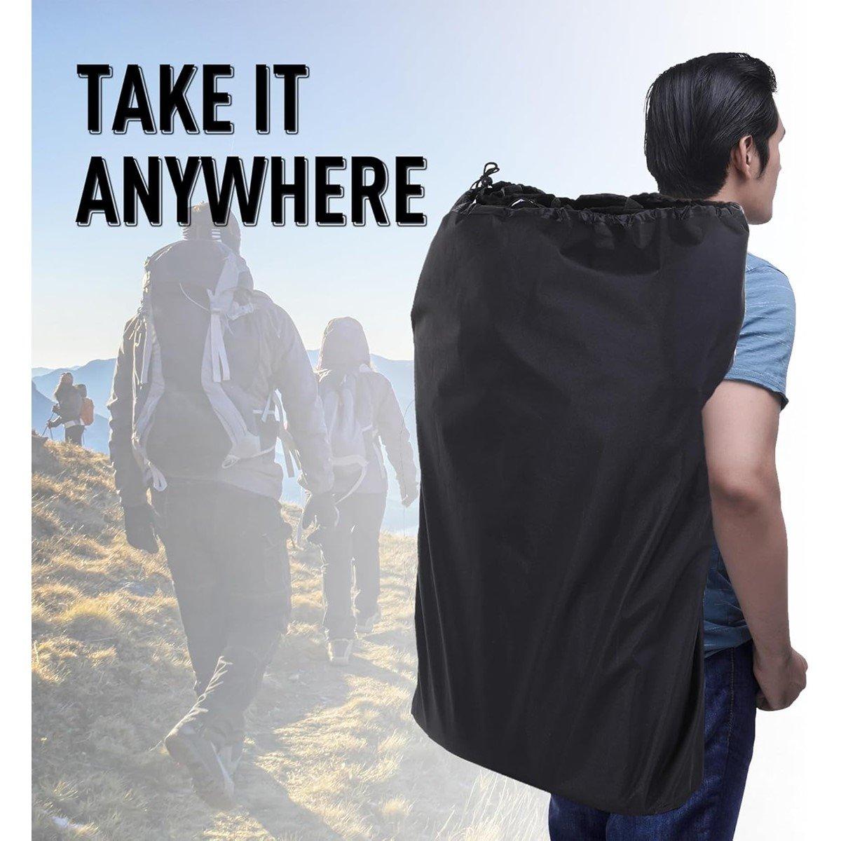 Black - Outsunny - 6 Seat Folding Sports Bench Portable - 6