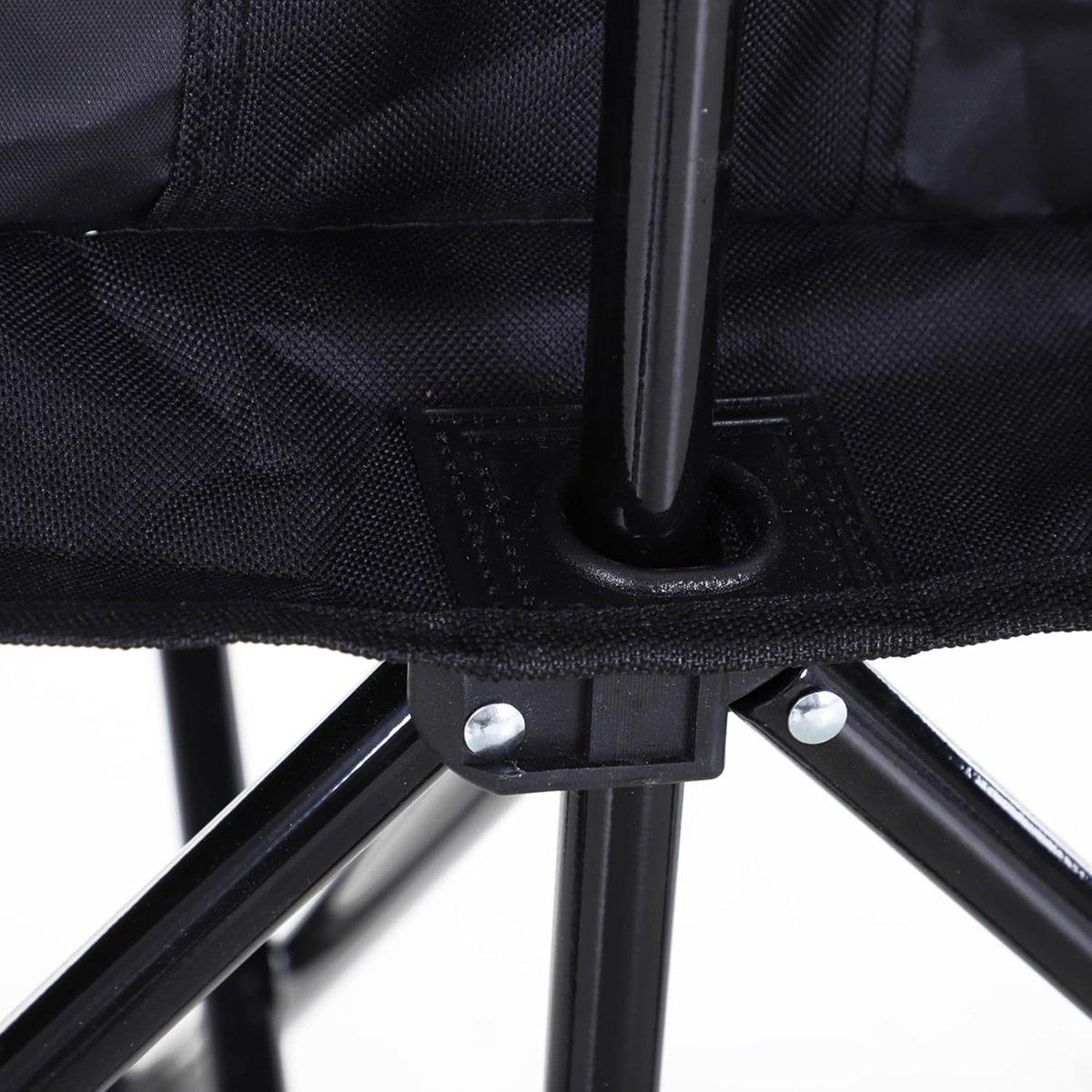 Black - Outsunny - 6 Seat Folding Sports Bench Portable - 8