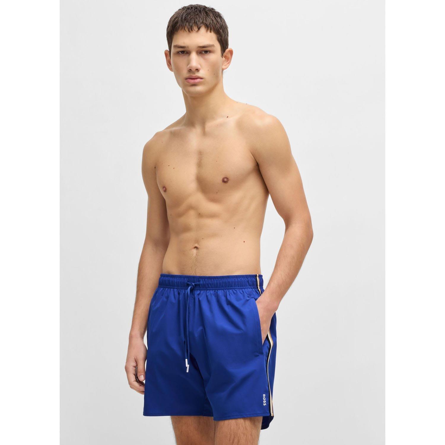 Blue - Boss - Iconic Logo Swim Shorts - 2