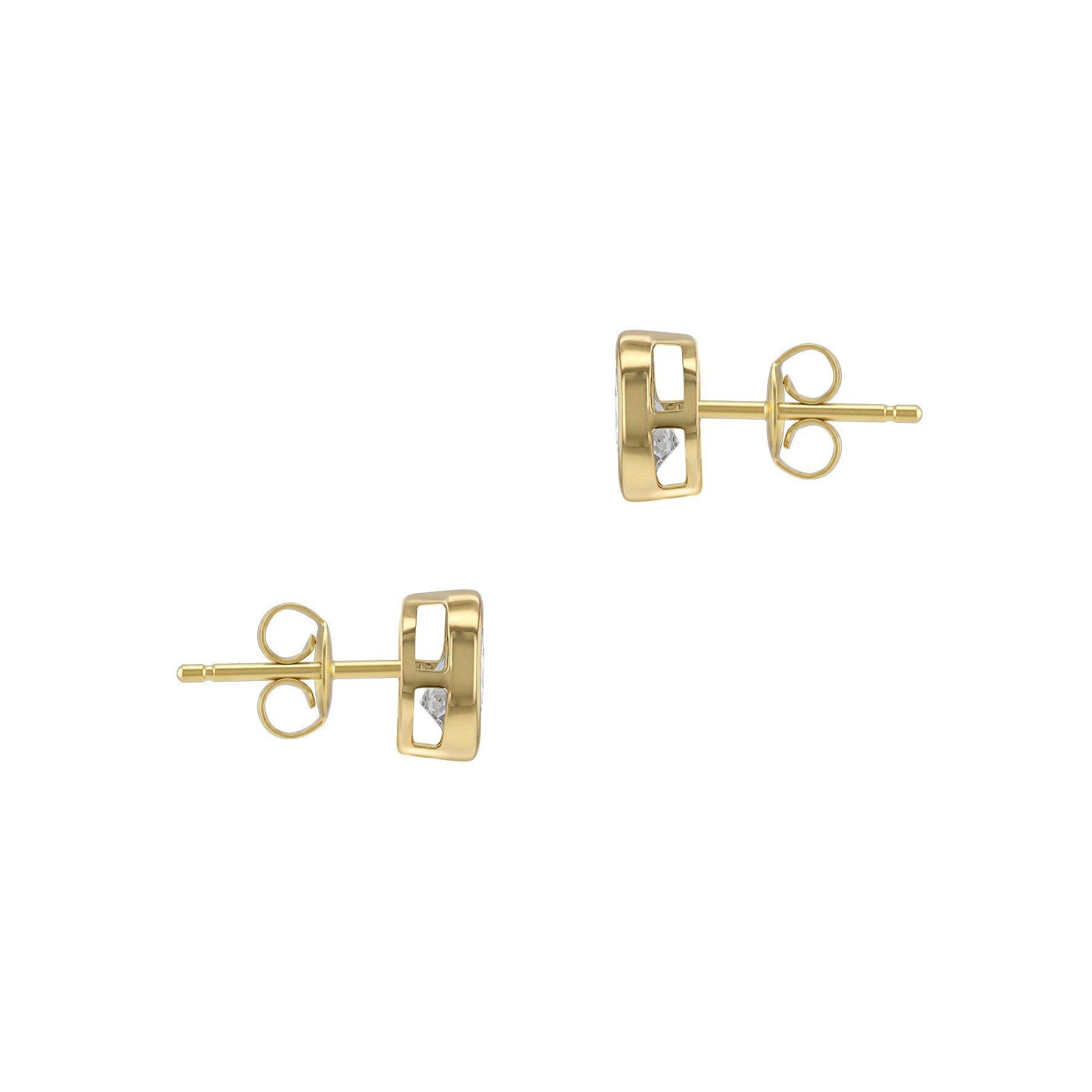 Yellow Gold - Be You - 9ct Gold 1ct Teardrop Lab Created Diamond Earrings - 3