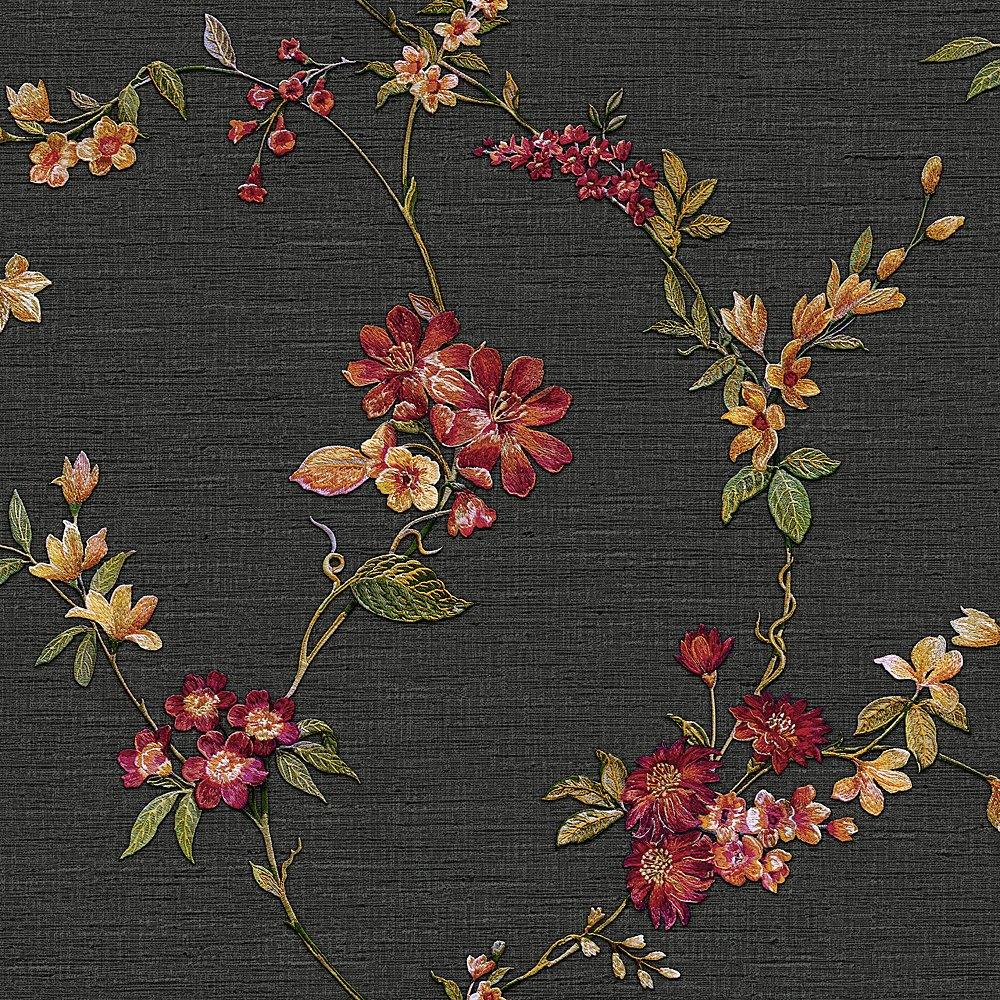 Black - Design ID - DID Flower Trail Black Wallpaper - 1